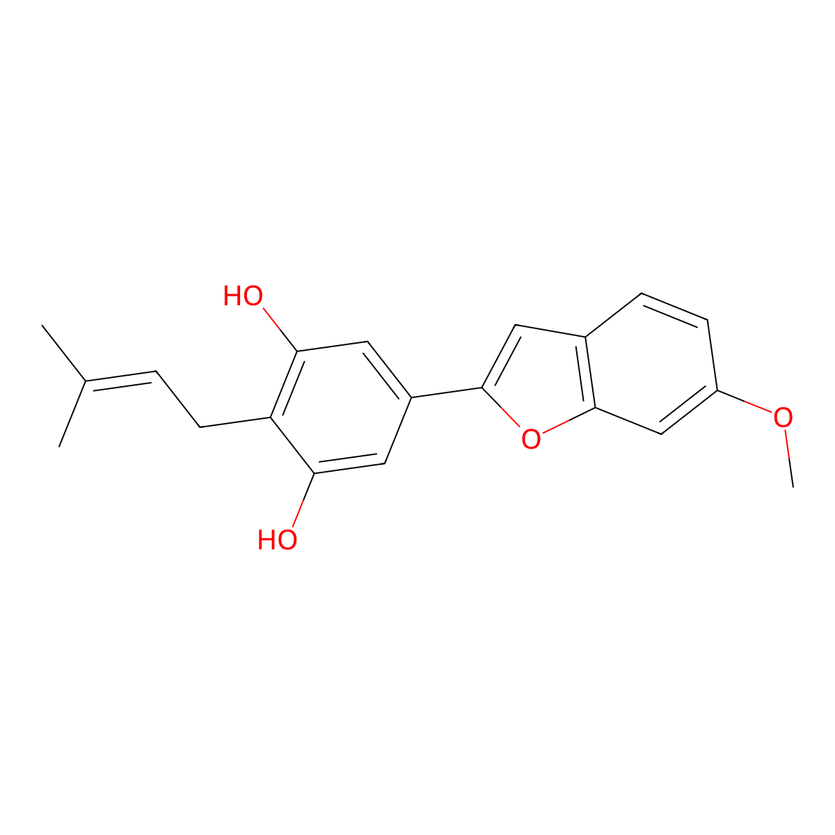 Sanggenofuran B molecular structure, CAS 1017277-40-5