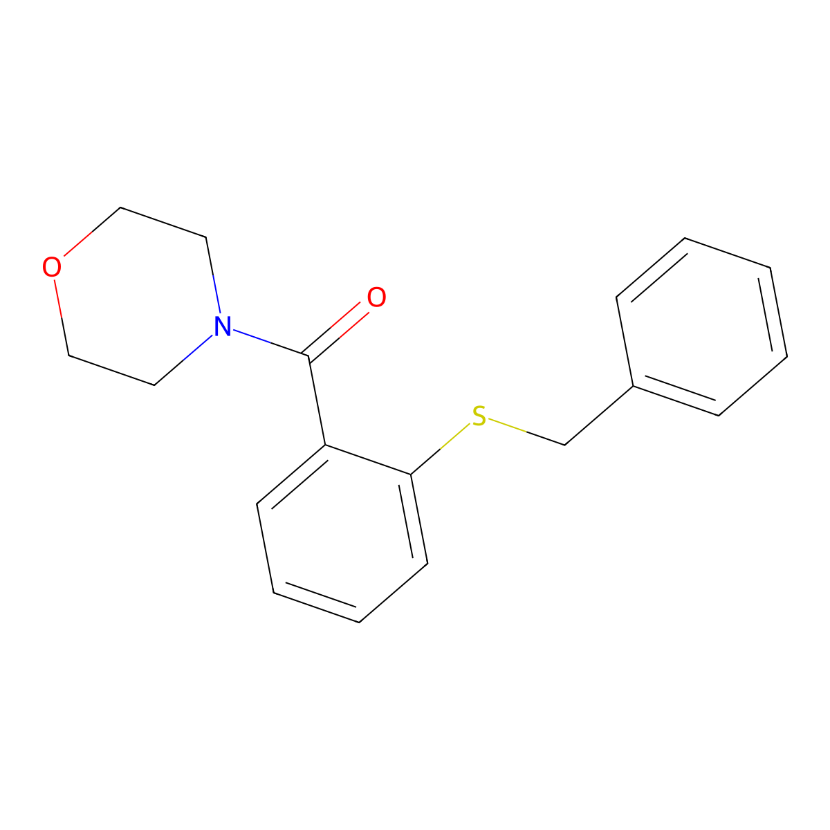(2-Benzylsulfanylphenyl)-morpholin-4-ylmethanone molecular structure, CAS 101729-82-2