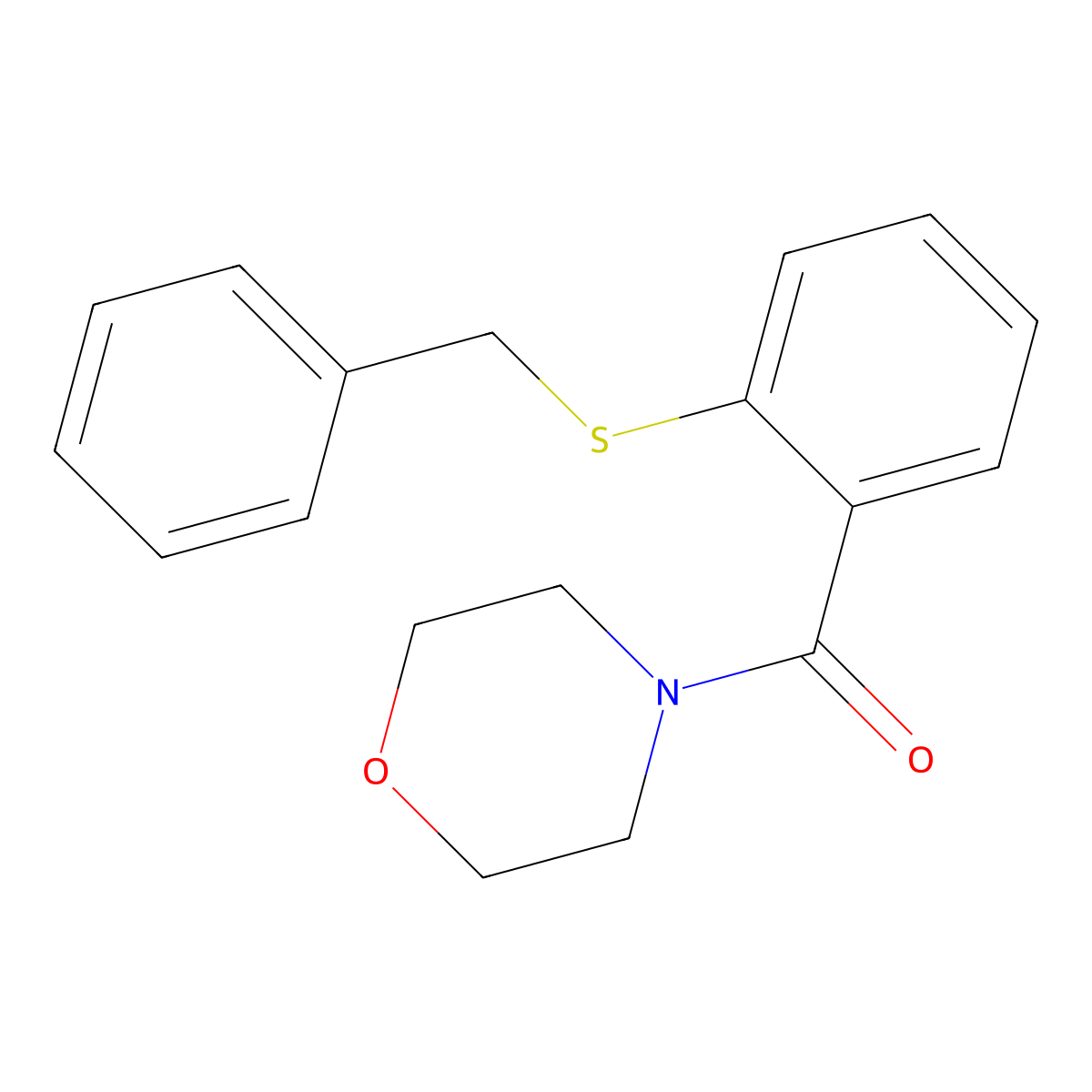 (2-Benzylsulfanylphenyl)-morpholin-4-ylmethanone molecular structure, CAS 101729-82-2