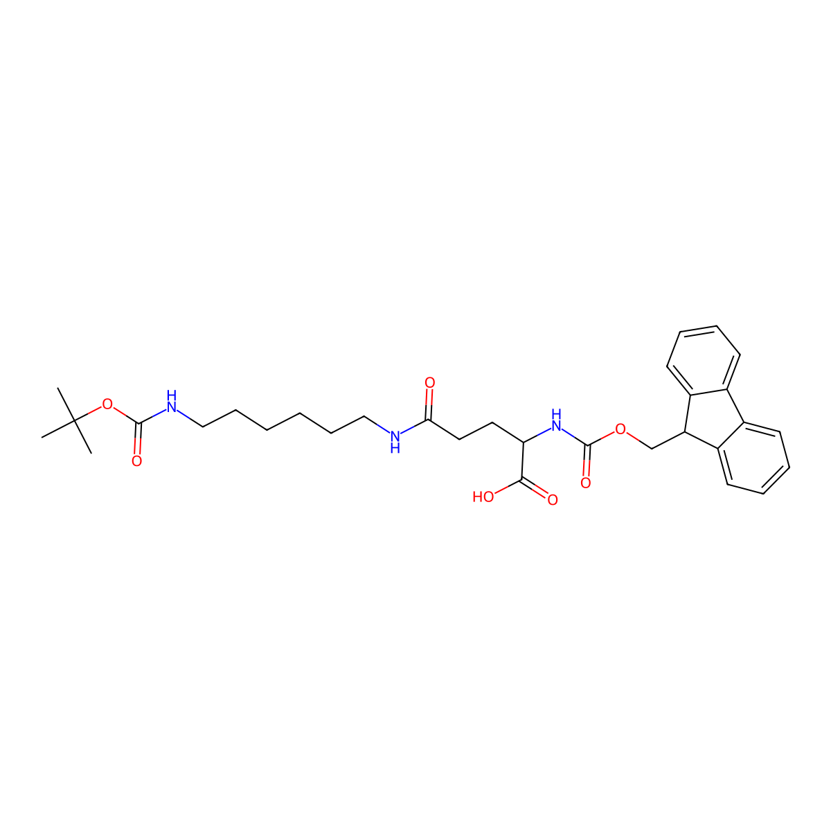 N2-Fmoc-N5-(6-Boc-aminohexyl)-L-glutamine molecular structure, CAS 1017293-23-0