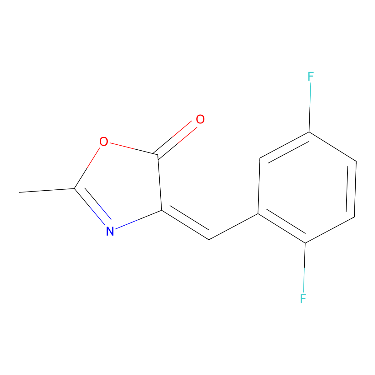 4-(2,5-Difluorobenzylidene)-2-methyl-4H-oxazol-5-one molecular structure, CAS 1017294-08-4