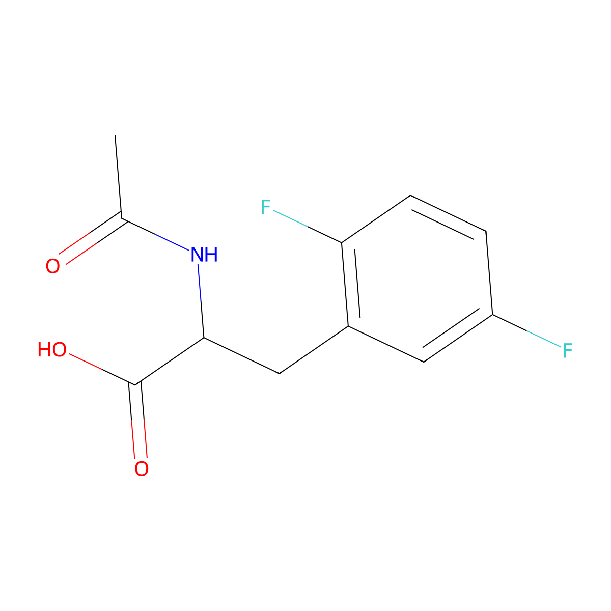 N-acetyl-3-(2,5-difluorophenyl)-L-alanine molecular structure, CAS 1017294-09-5