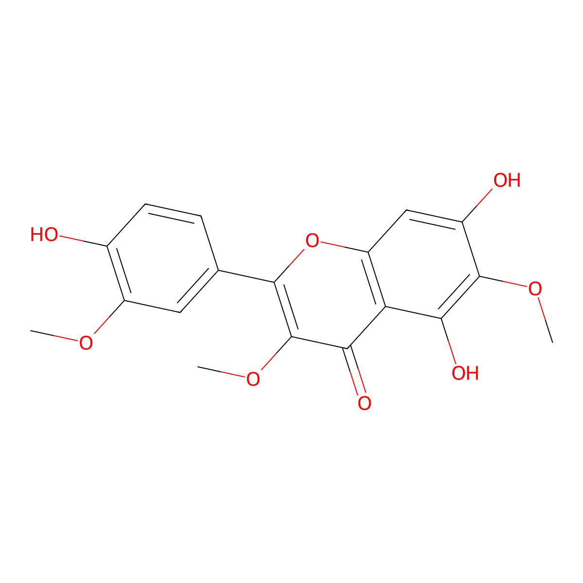 Jaceidin molecular structure, CAS 10173-01-0