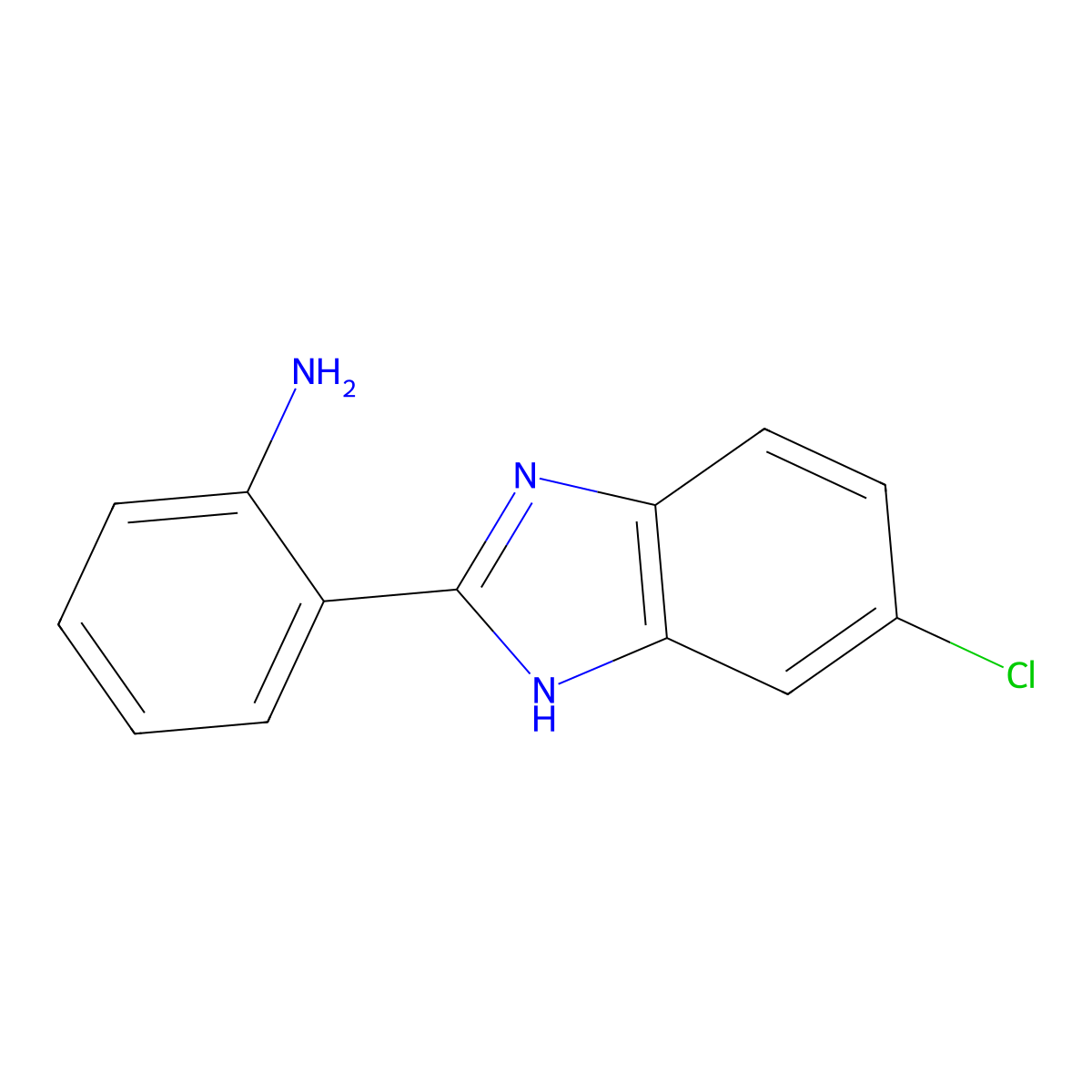 2-(5-chloro-1H-1,3-benzodiazol-2-yl)aniline molecular structure, CAS 10173-52-1