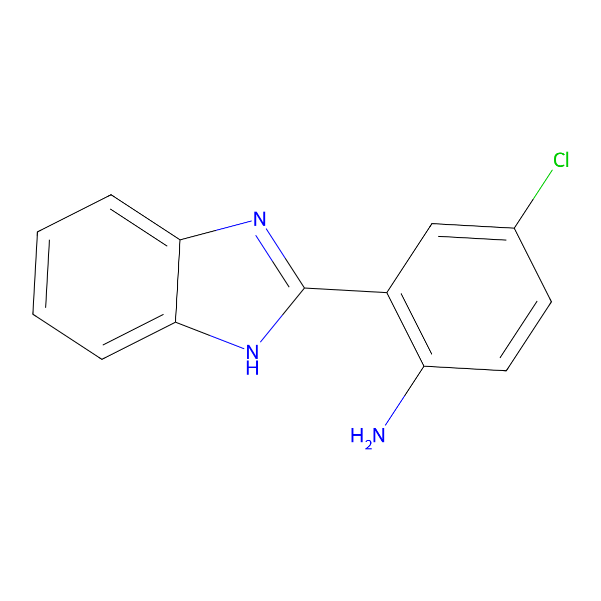 2-(1H-1,3-Benzodiazol-2-YL)-4-chloroaniline molecular structure, CAS 10173-56-5