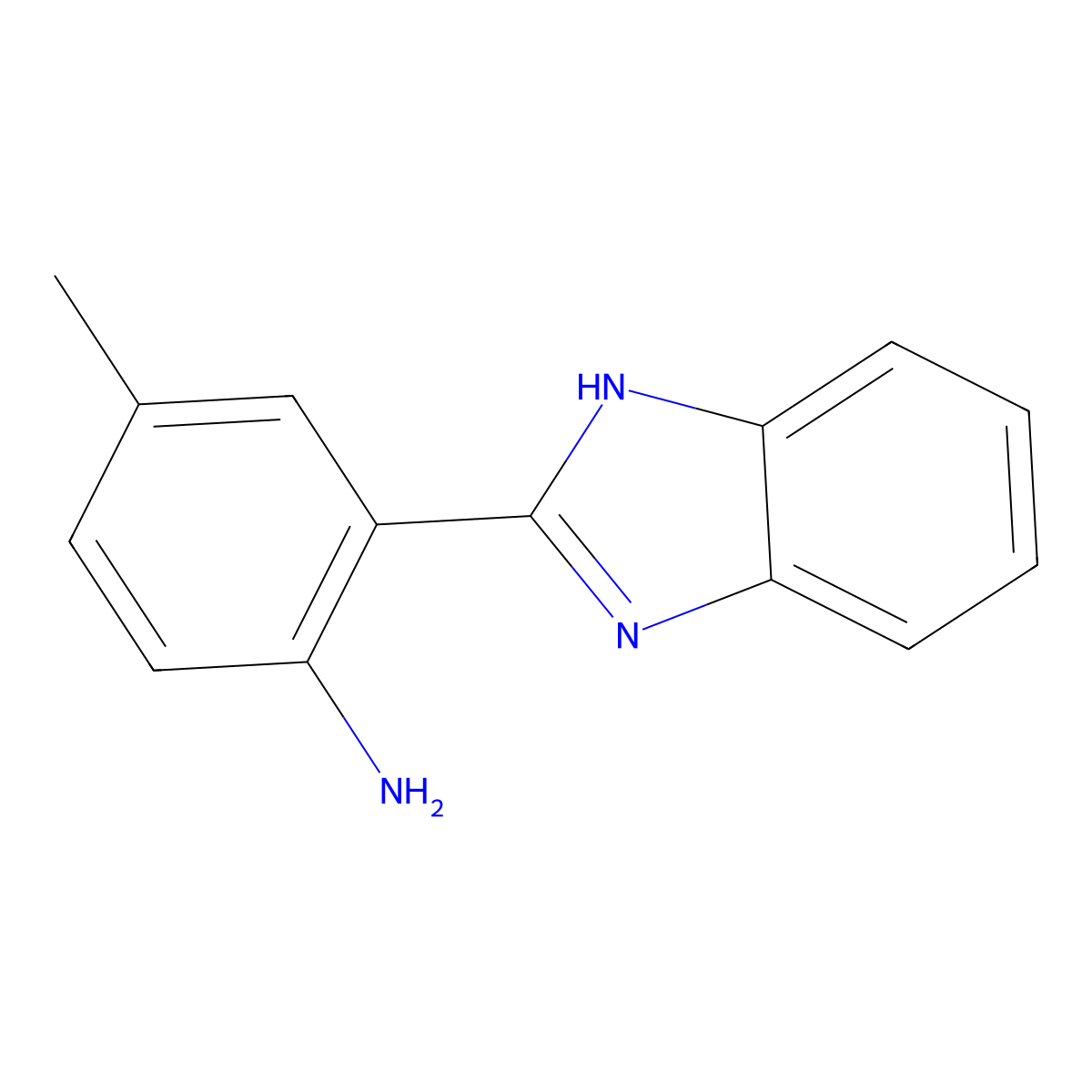 2-(1H-benzo[d]imidazol-2-yl)-4-methylbenzenamine molecular structure, CAS 10173-57-6