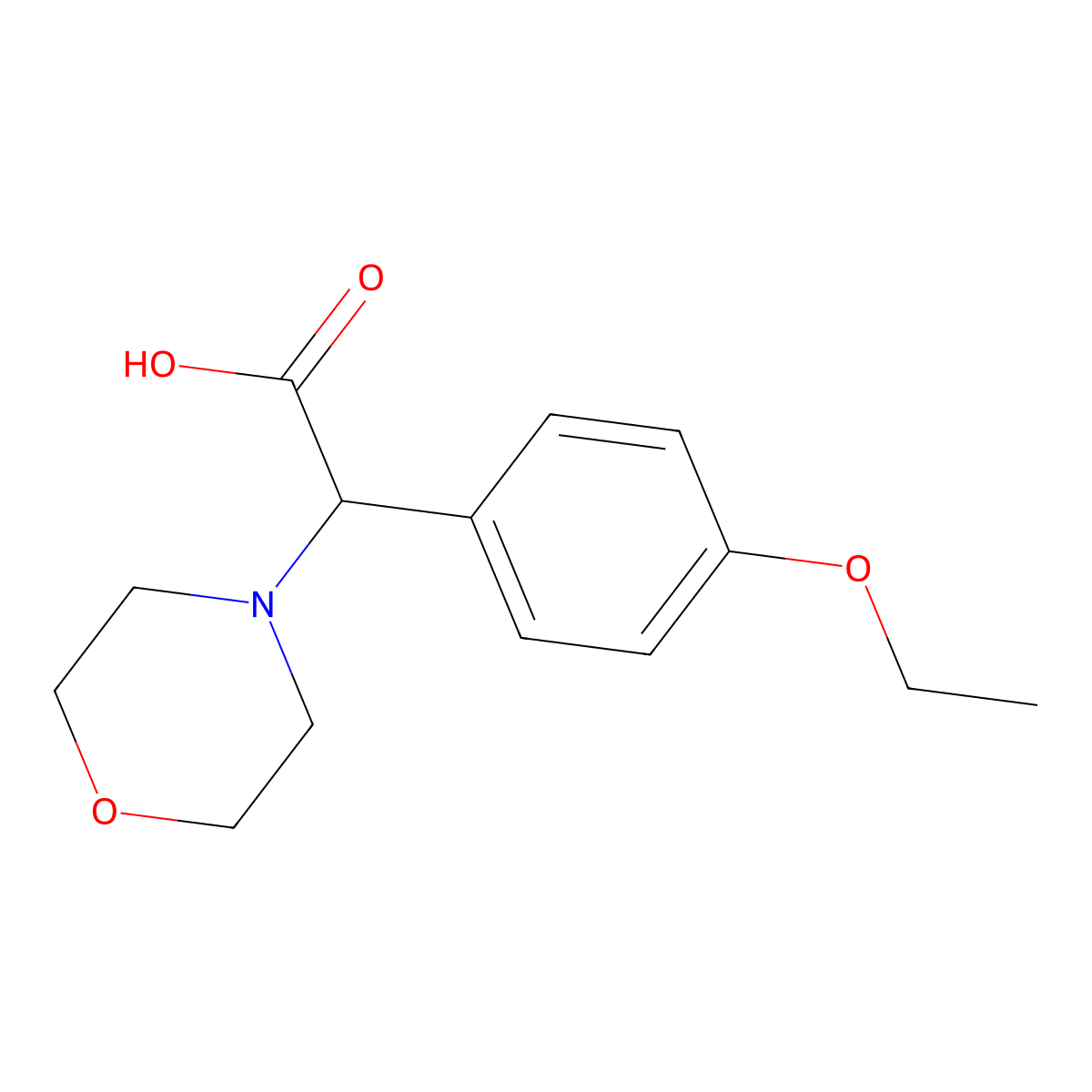 2-(4-Ethoxyphenyl)-2-morpholinoacetic acid molecular structure, CAS 1017321-21-9