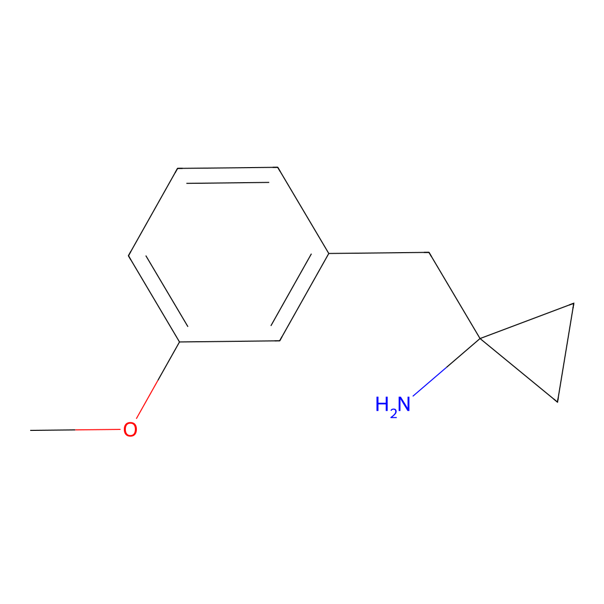 1-[(3-Methoxyphenyl)methyl]cyclopropan-1-amine molecular structure, CAS 1017321-32-2