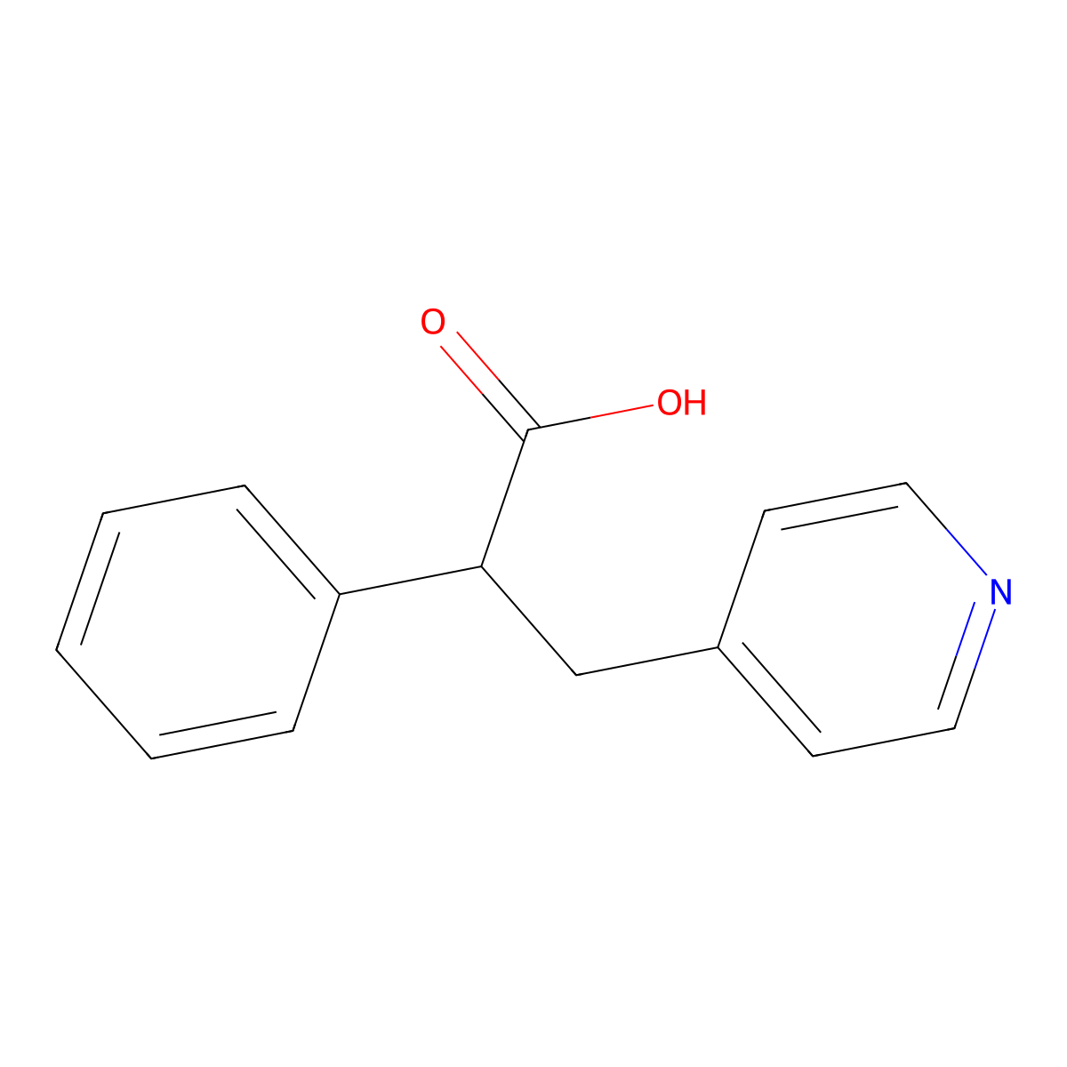 2-Phenyl-3-(pyridin-4-yl)propanoic acid molecular structure, CAS 1017323-33-9