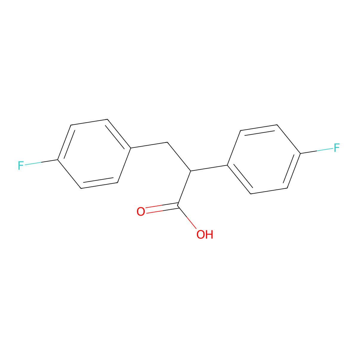 2,3-Bis(4-fluorophenyl)propanoic acid molecular structure, CAS 1017324-10-5