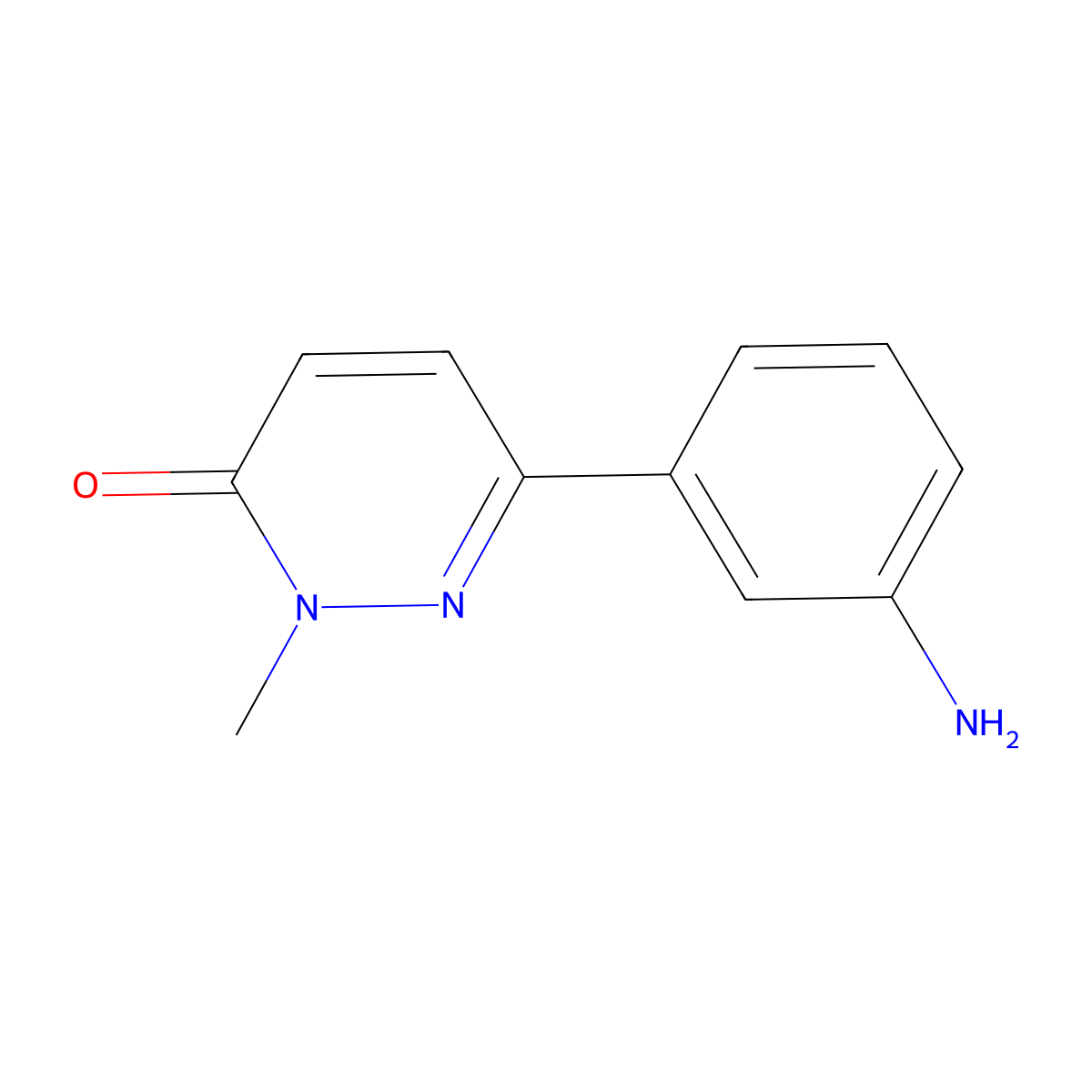 6-(3-Aminophenyl)-2-methylpyridazin-3-one molecular structure, CAS 1017326-03-2