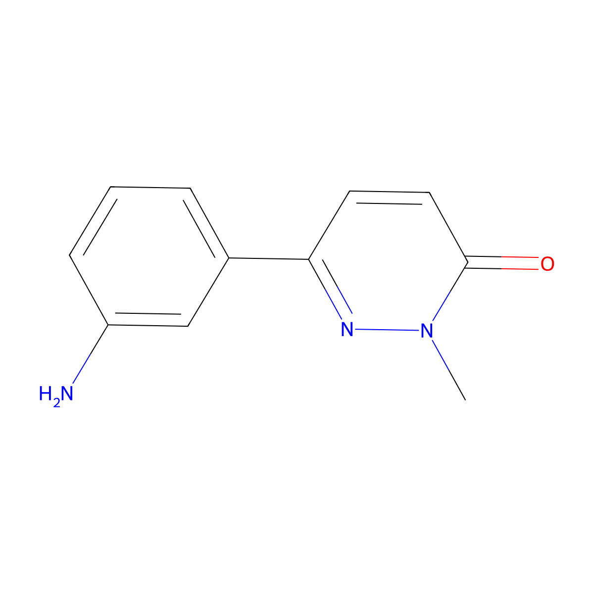 6-(3-Aminophenyl)-2-methylpyridazin-3-one molecular structure, CAS 1017326-03-2