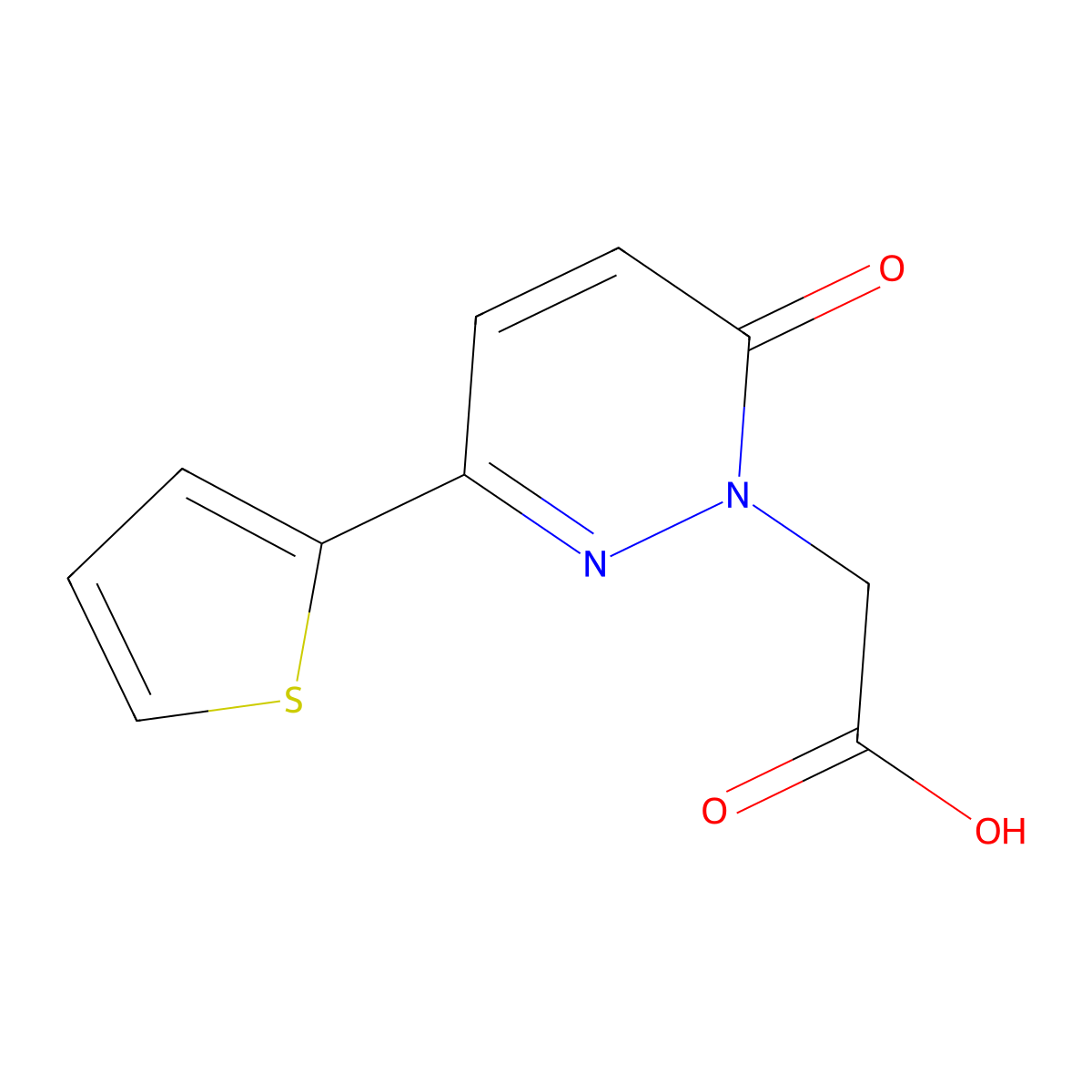 2-[6-Oxo-3-(thiophen-2-yl)-1,6-dihydropyridazin-1-yl]acetic acid molecular structure, CAS 1017326-15-6