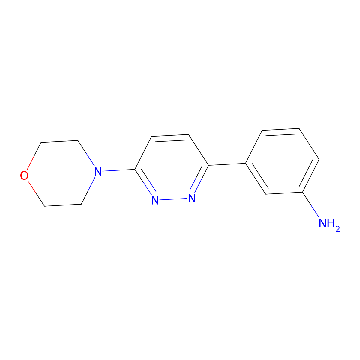 3-(6-Morpholino-3-pyridazinyl)aniline molecular structure, CAS 1017326-35-0