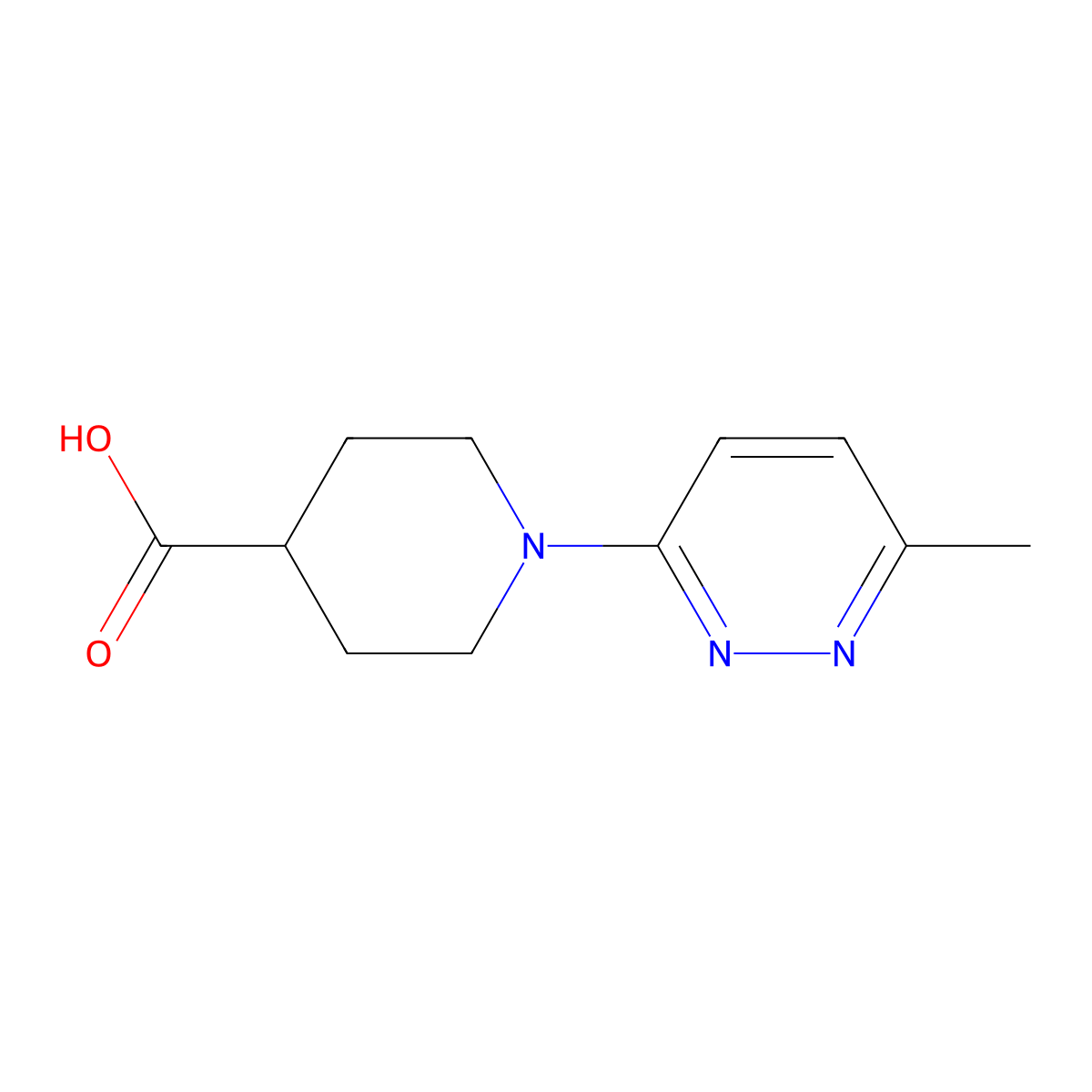 1-(6-Methylpyridazin-3-yl)piperidine-4-carboxylic acid molecular structure, CAS 1017326-43-0