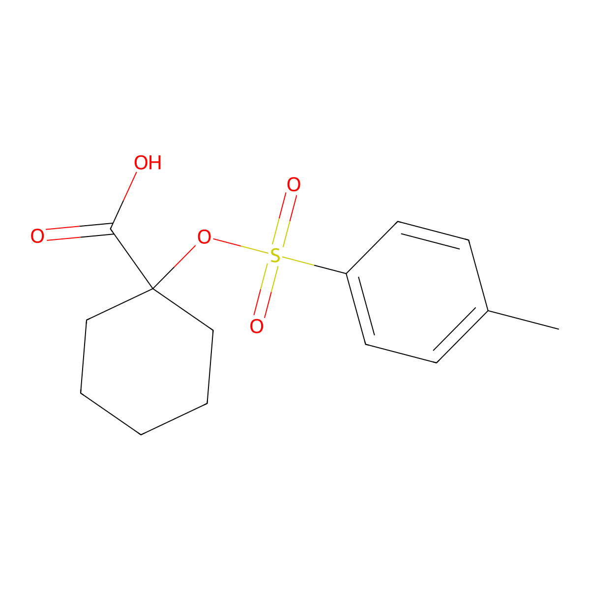 1-[(4-Methylbenzenesulfonyl)oxy]cyclohexane-1-carboxylic acid molecular structure, CAS 1017331-54-2
