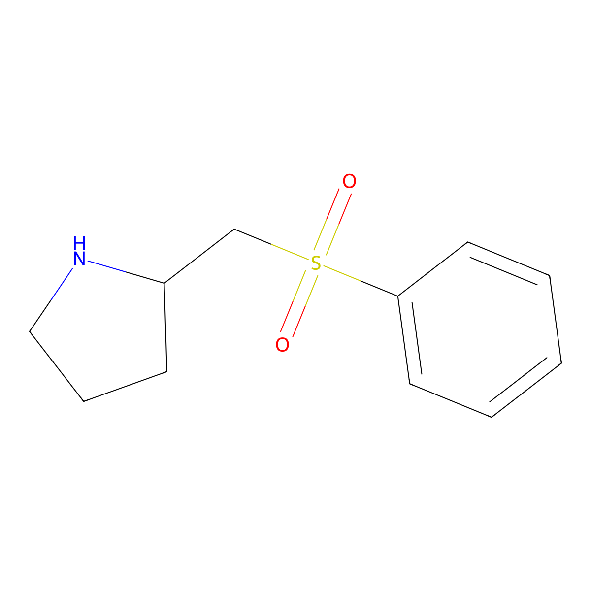 2-((Phenylsulfonyl)methyl)pyrrolidine molecular structure, CAS 1017335-38-4