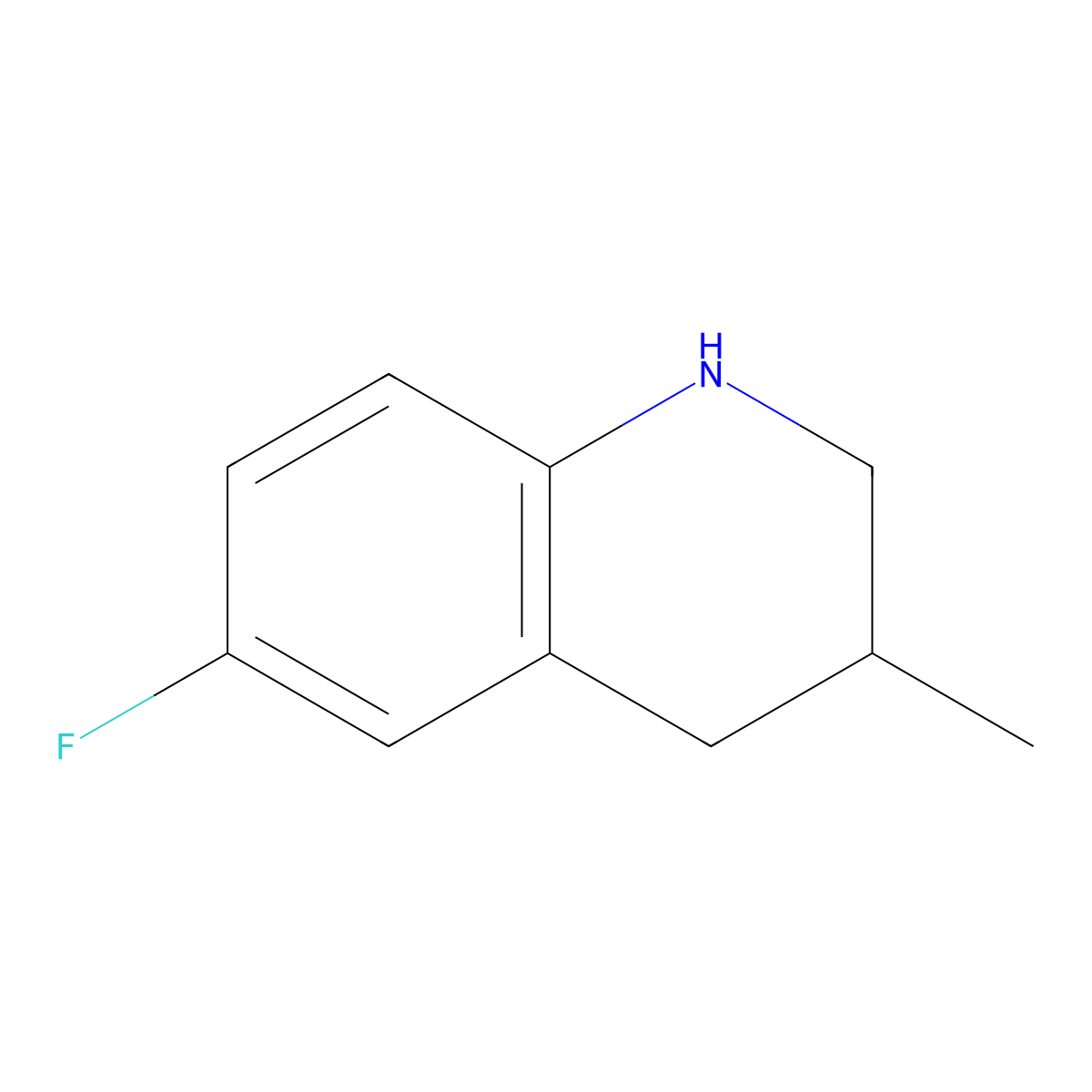6-Fluoro-3-methyl-1,2,3,4-tetrahydroquinoline molecular structure, CAS 1017336-59-2
