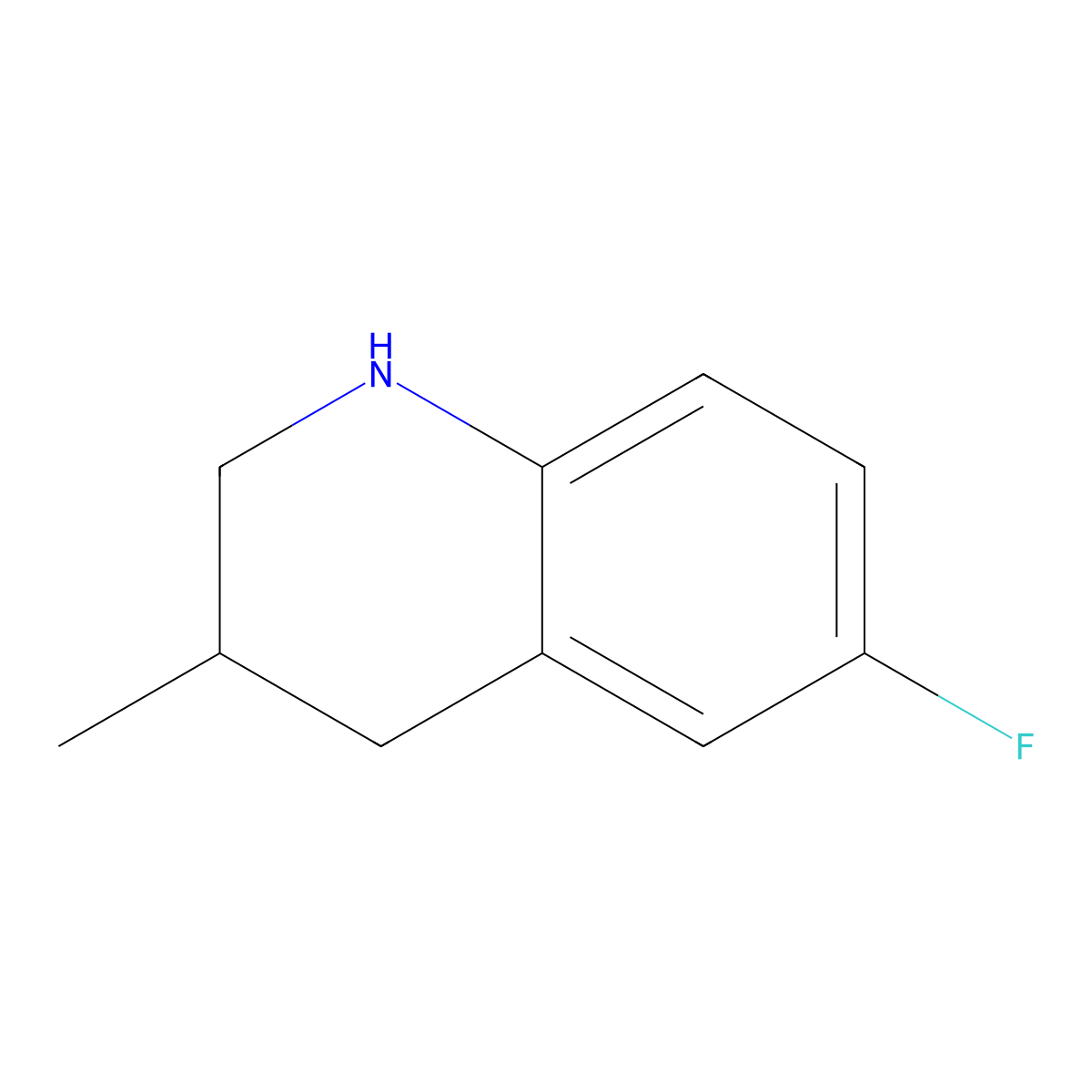 6-Fluoro-3-methyl-1,2,3,4-tetrahydroquinoline molecular structure, CAS 1017336-59-2