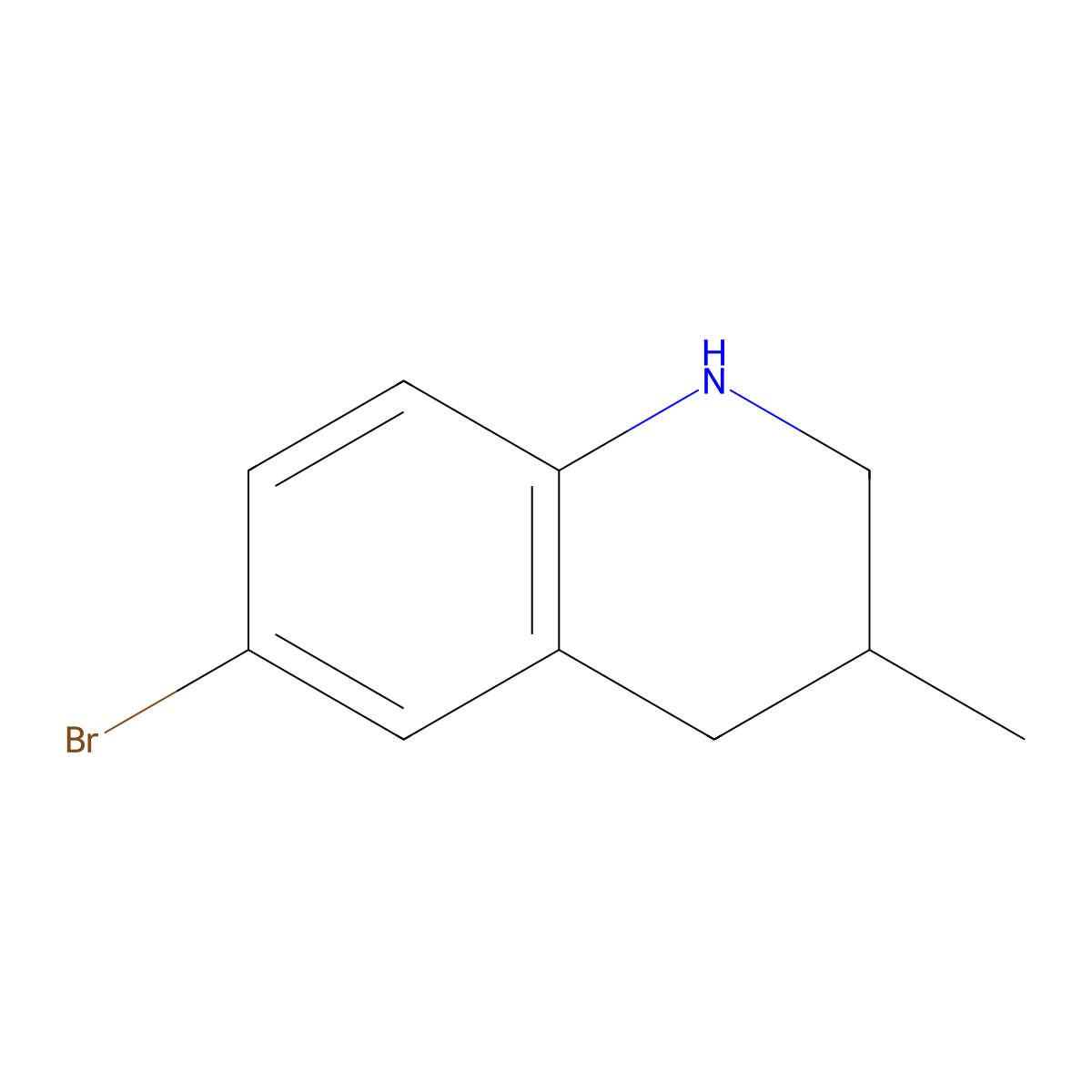 6-Bromo-3-methyl-1,2,3,4-tetrahydroquinoline molecular structure, CAS 1017336-71-8