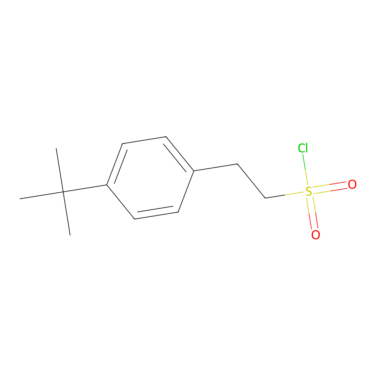 2-(4-Tert-butylphenyl)ethane-1-sulfonyl chloride molecular structure, CAS 1017337-98-2