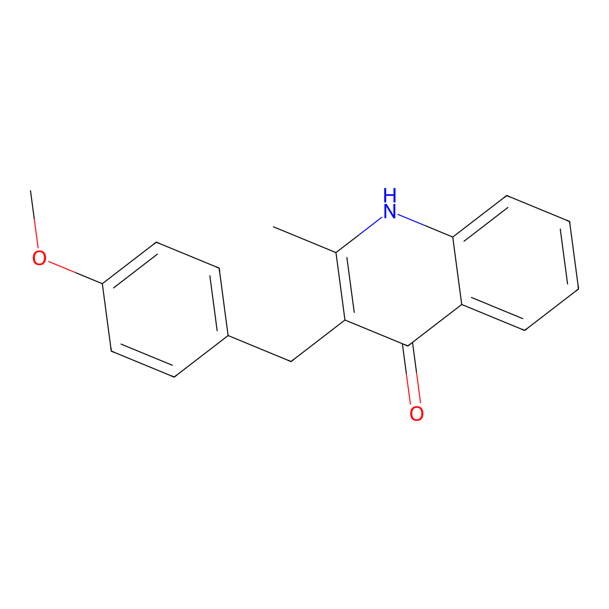 3-(4-Methoxybenzyl)-2-methylquinolin-4-ol molecular structure, CAS 101734-08-1
