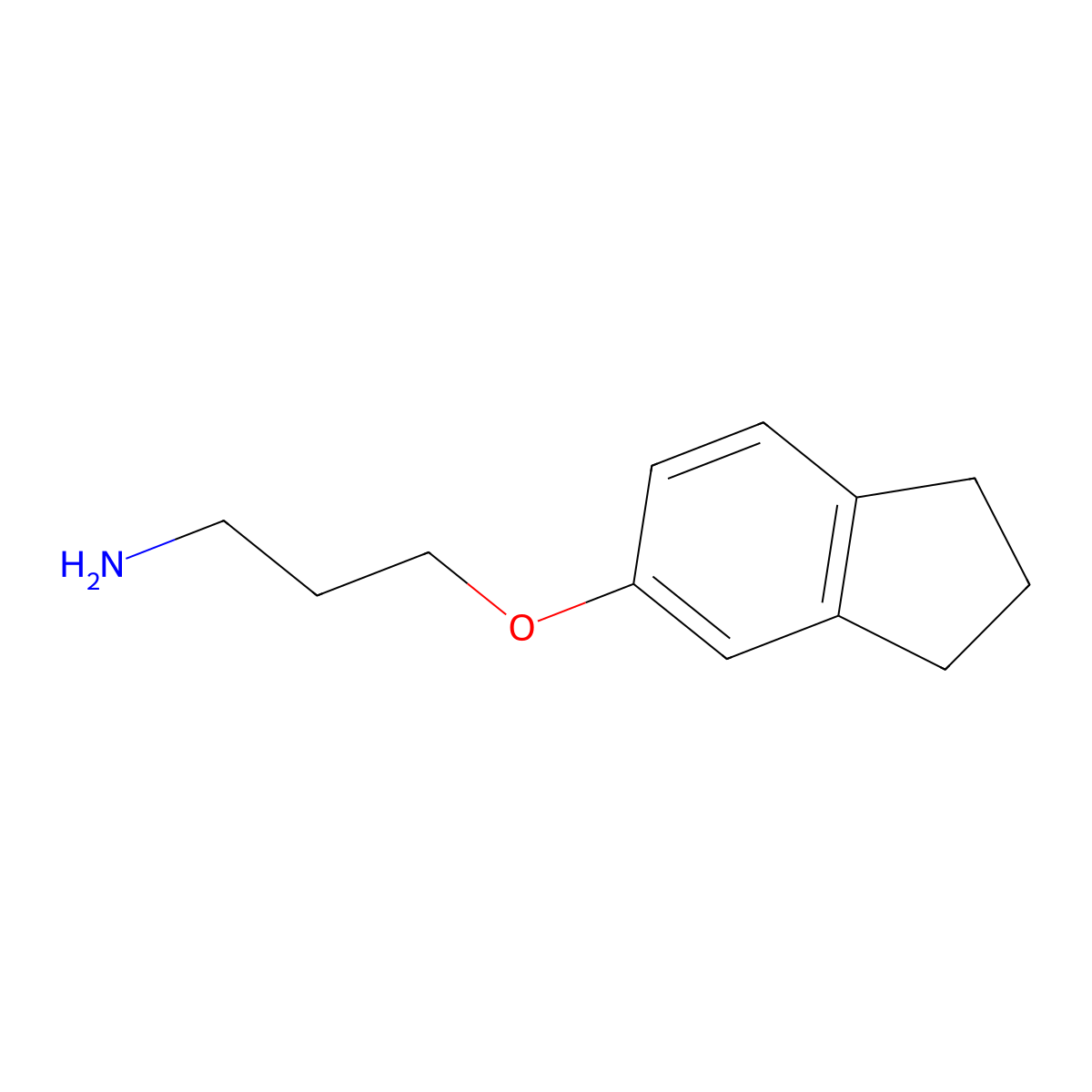 3-(2,3-dihydro-1H-inden-5-yloxy)propan-1-amine molecular structure, CAS 1017340-02-1