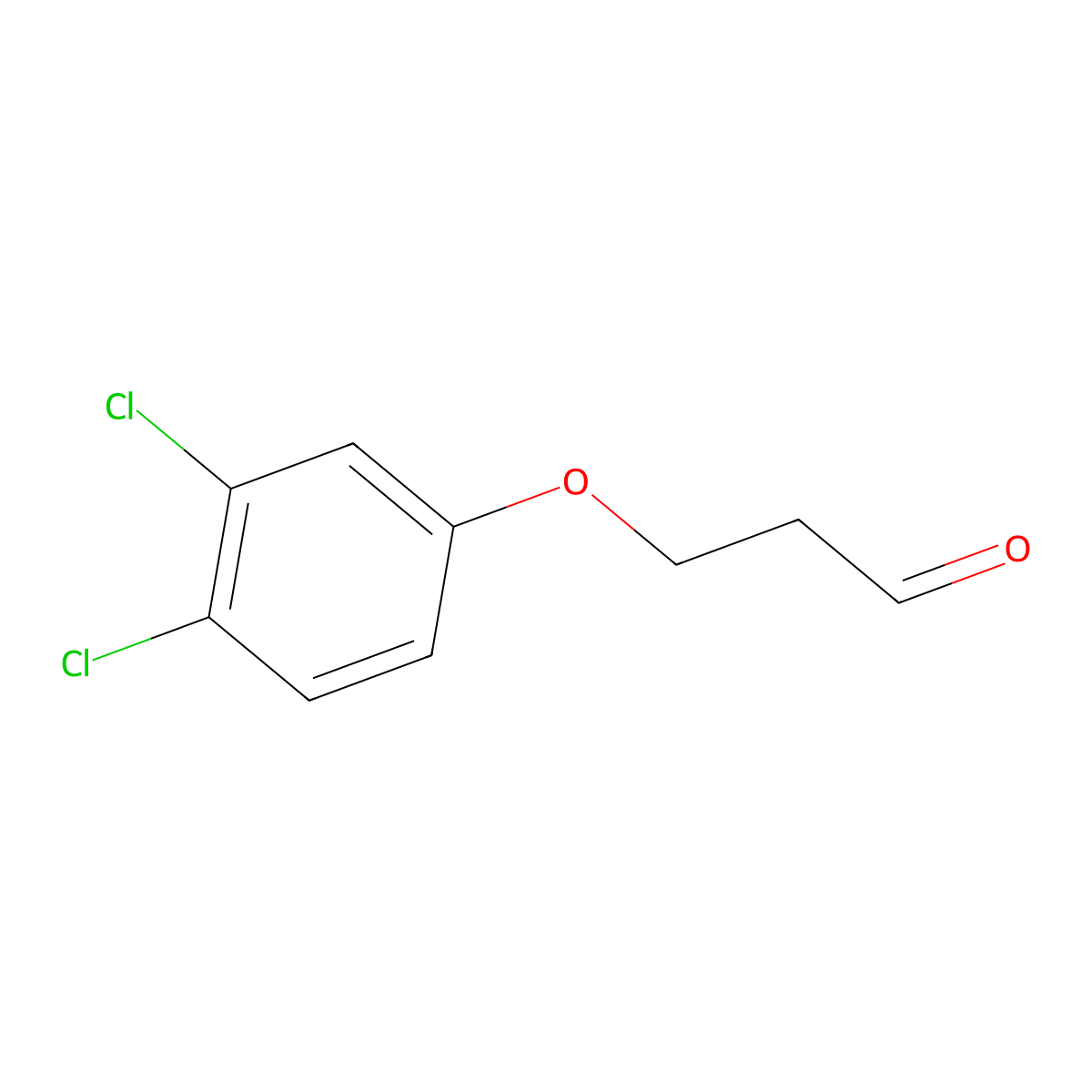 3-(3,4-Dichlorophenoxy)propanal molecular structure, CAS 1017340-46-3
