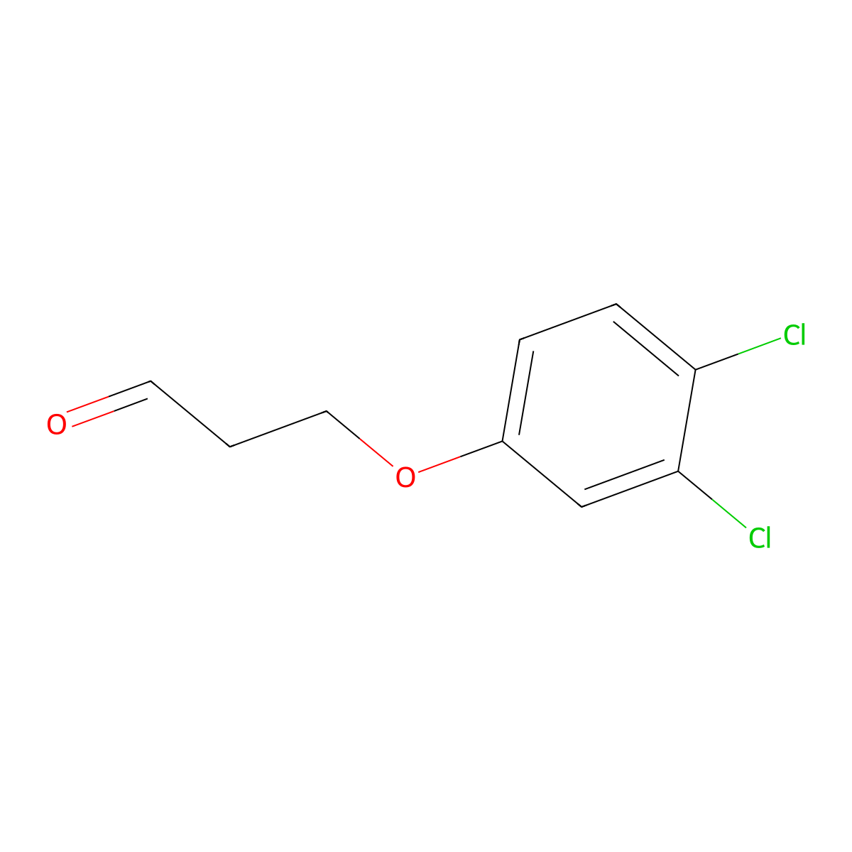 3-(3,4-Dichlorophenoxy)propanal molecular structure, CAS 1017340-46-3