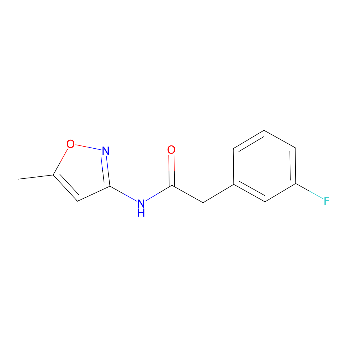 2-(3-fluorophenyl)-N-(5-methyl-3-isoxazolyl)acetamide molecular structure, CAS 1017343-17-7