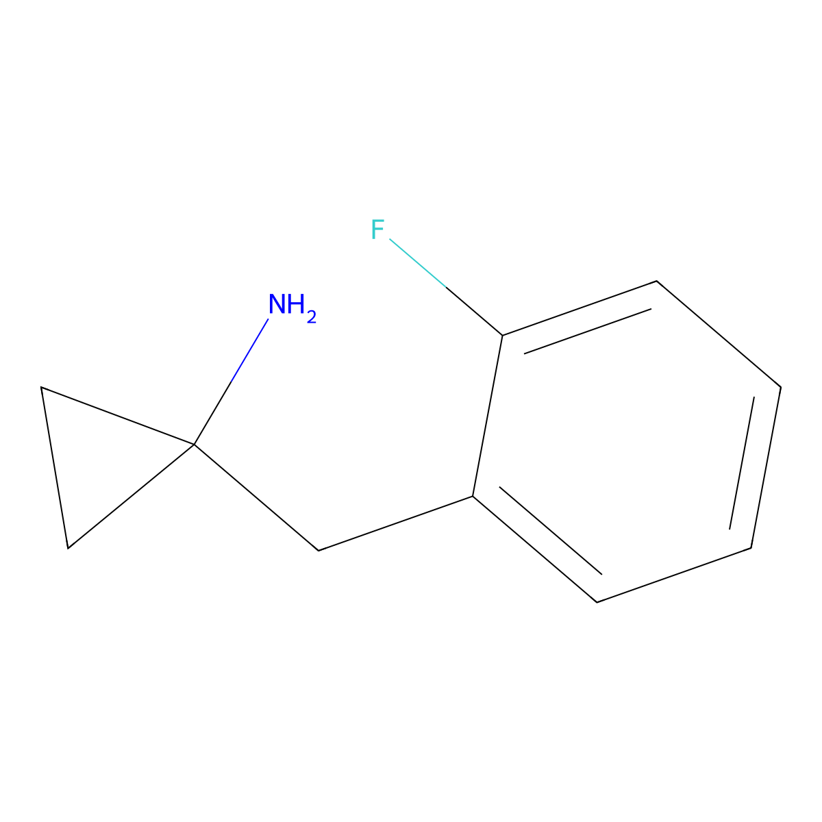 1-(2-Fluorobenzyl)cyclopropan-1-amine molecular structure, CAS 1017348-57-0