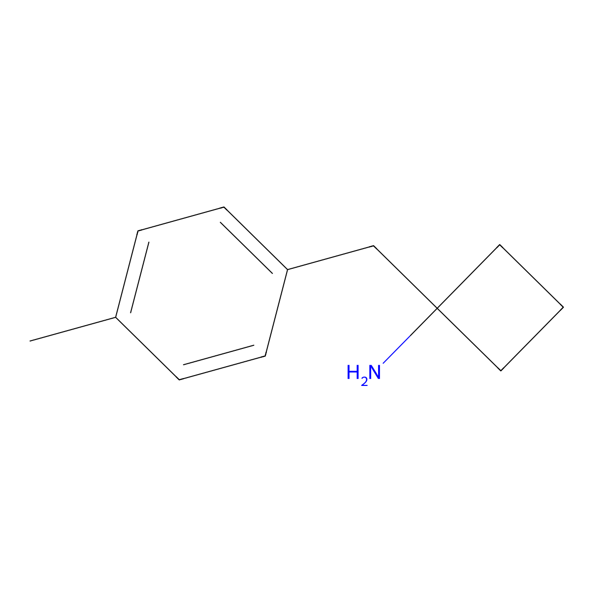 1-[(4-Methylphenyl)methyl]cyclobutan-1-amine molecular structure, CAS 1017348-73-0