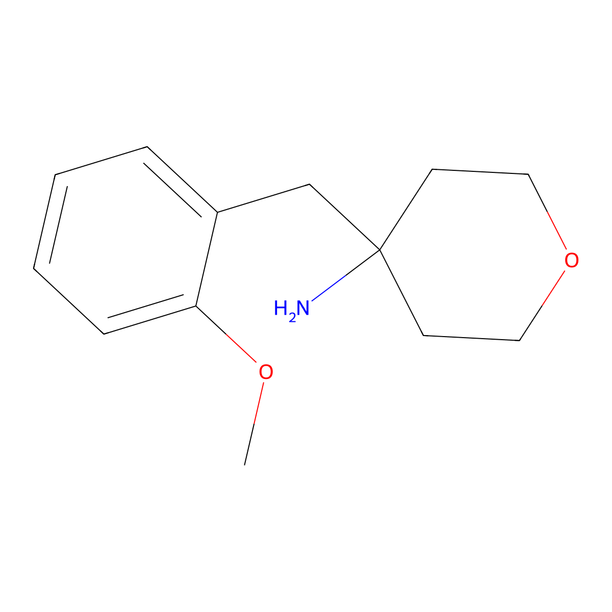 4-[(2-Methoxyphenyl)methyl]oxan-4-amine molecular structure, CAS 1017349-69-7