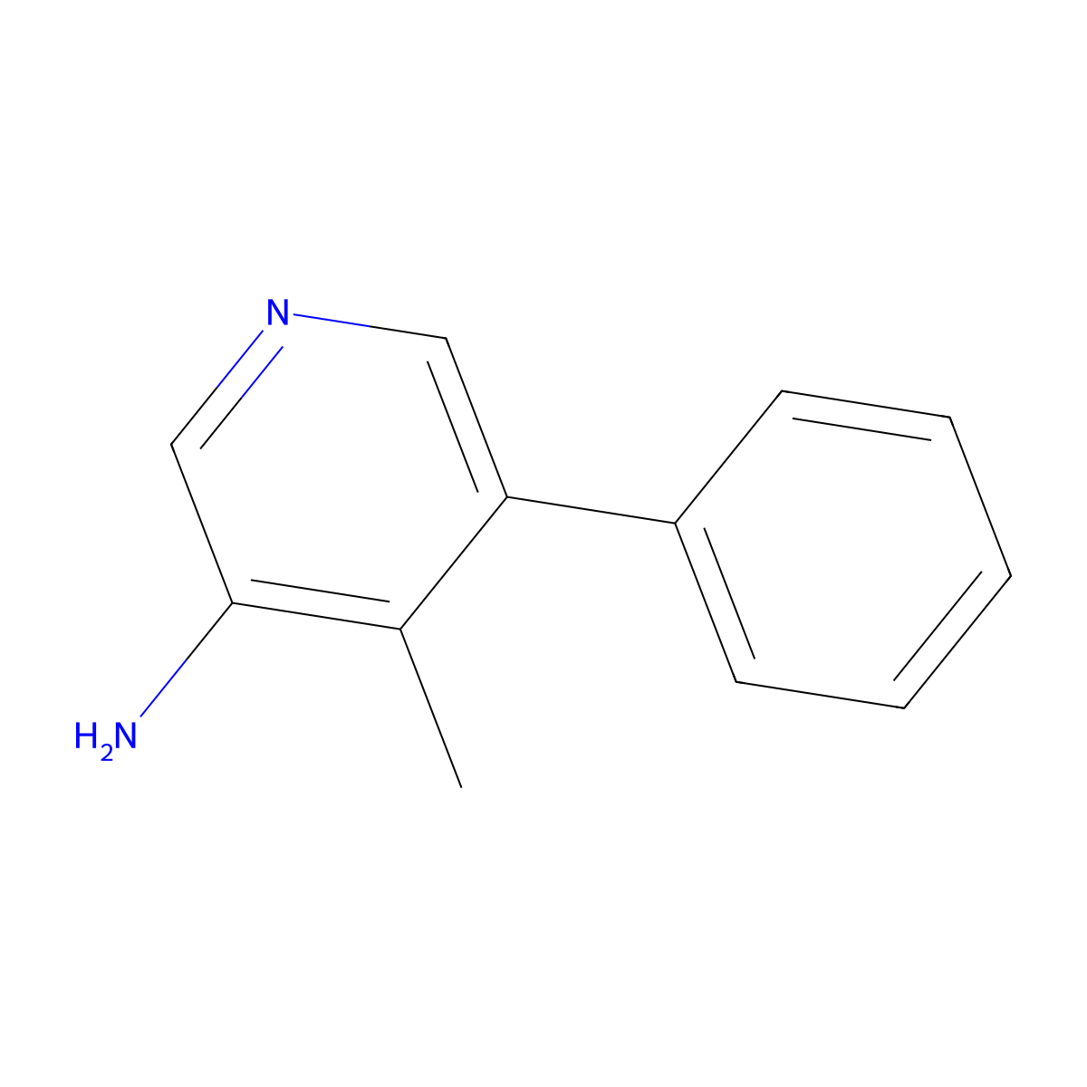 4-Methyl-5-phenylpyridin-3-amine molecular structure, CAS 101735-11-9
