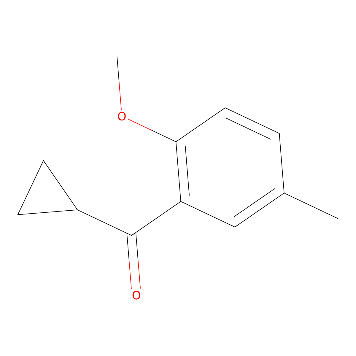 Cyclopropyl(2-methoxy-5-methylphenyl)methanone molecular structure, CAS 1017354-35-6