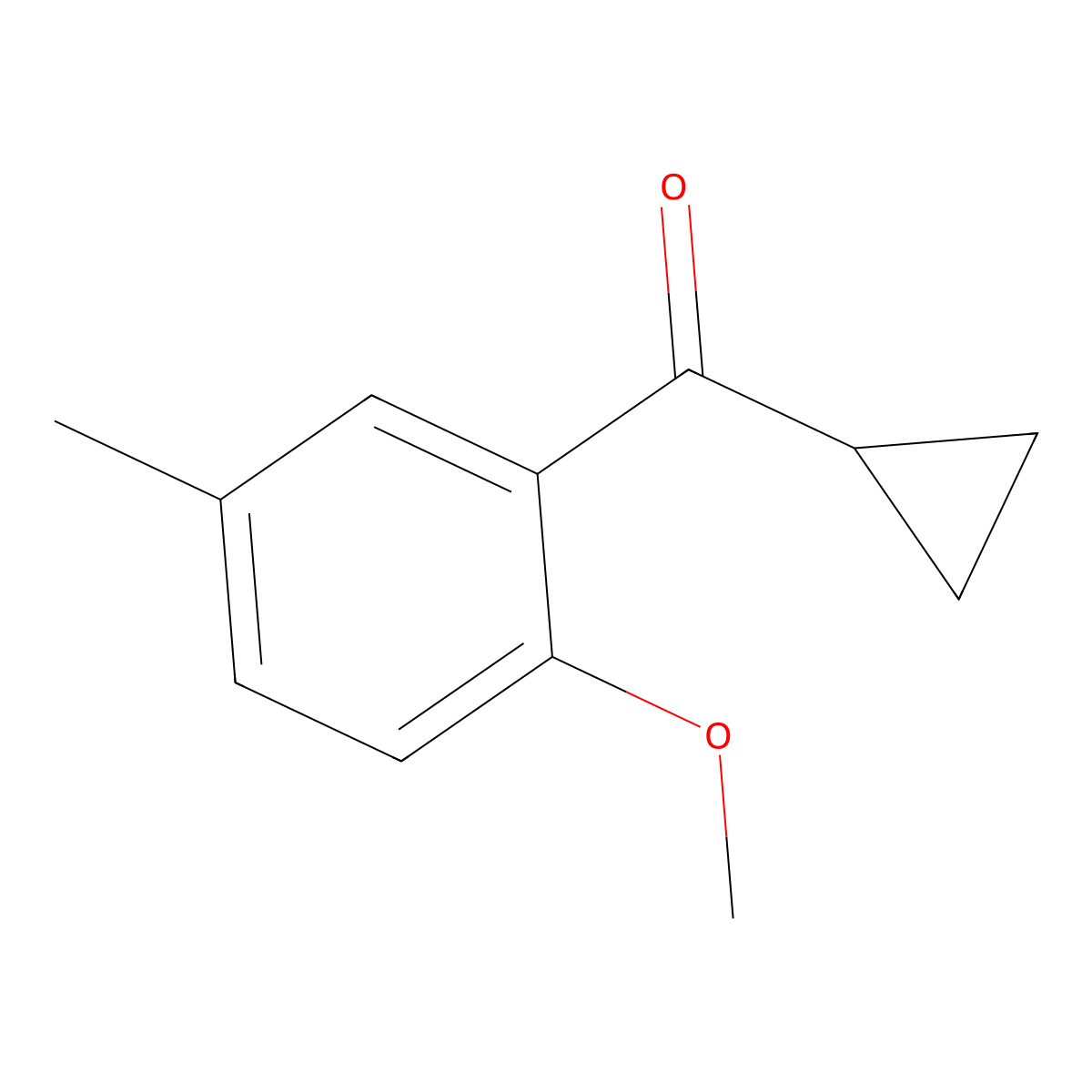 Cyclopropyl(2-methoxy-5-methylphenyl)methanone molecular structure, CAS 1017354-35-6