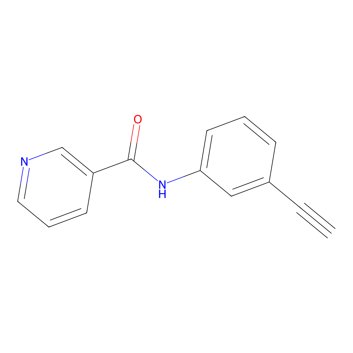 N-(3-ethynylphenyl)-3-pyridinecarboxamide molecular structure, CAS 1017354-79-8