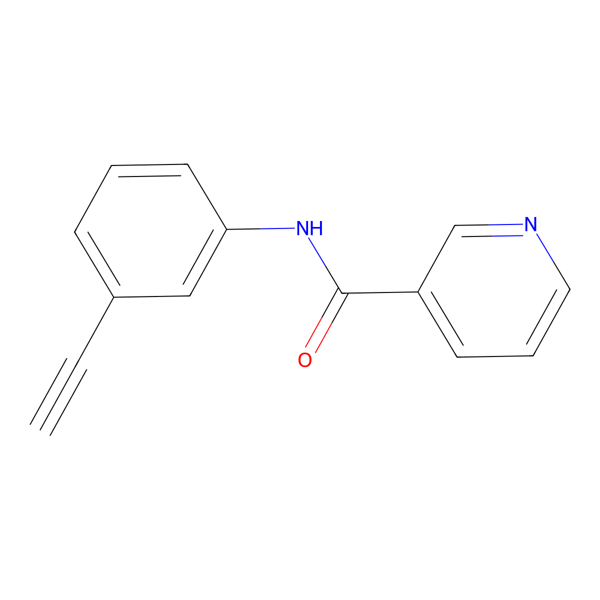 N-(3-ethynylphenyl)-3-pyridinecarboxamide molecular structure, CAS 1017354-79-8