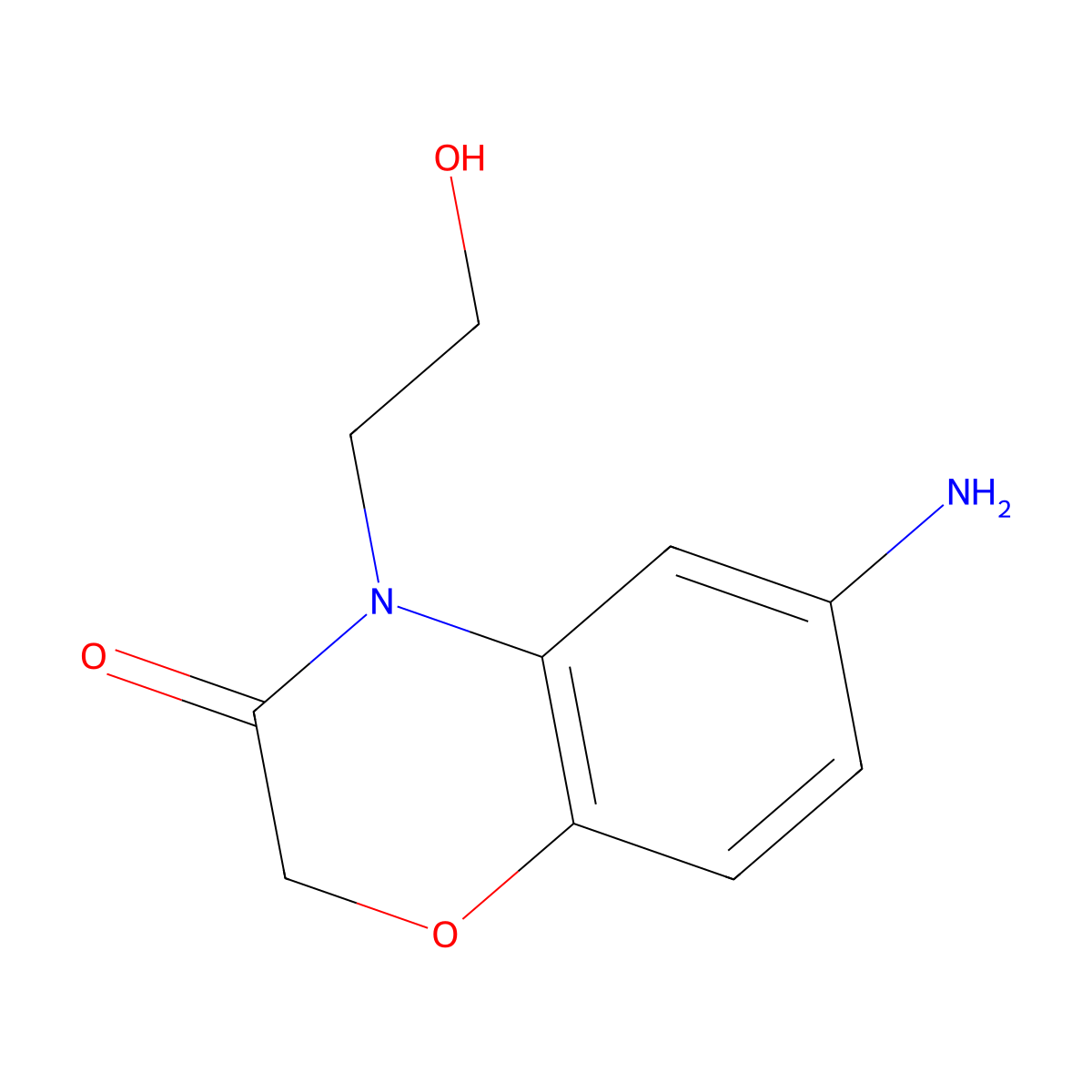 6-Amino-4-(2-hydroxyethyl)-2h-benzo[b][1,4]oxazin-3(4h)-one molecular structure, CAS 1017359-62-4