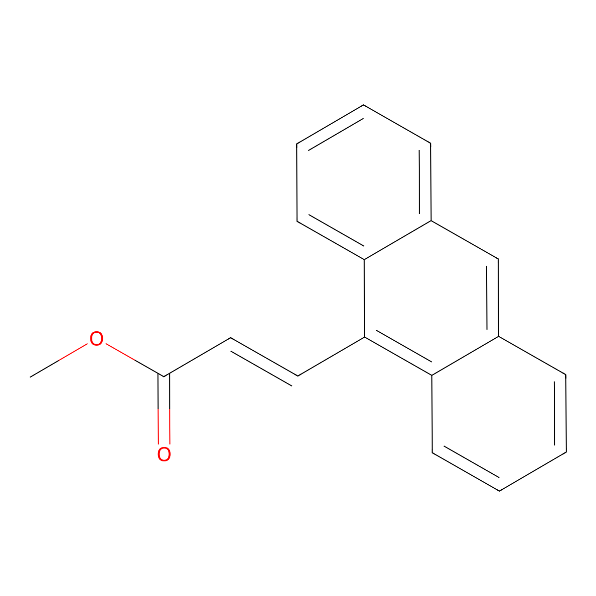 2-Propenoic acid, 3-(9-anthracenyl)-, methyl ester molecular structure, CAS 101736-45-2