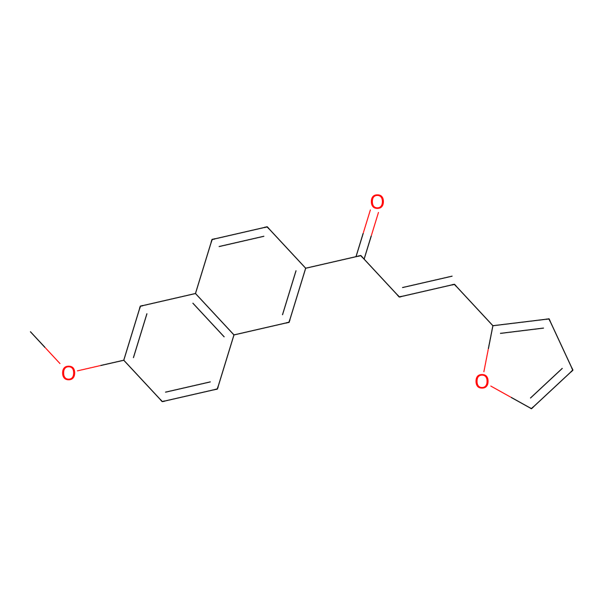 3-(Furan-2-yl)-1-(6-methoxynaphthalen-2-yl)prop-2-en-1-one molecular structure, CAS 101736-65-6