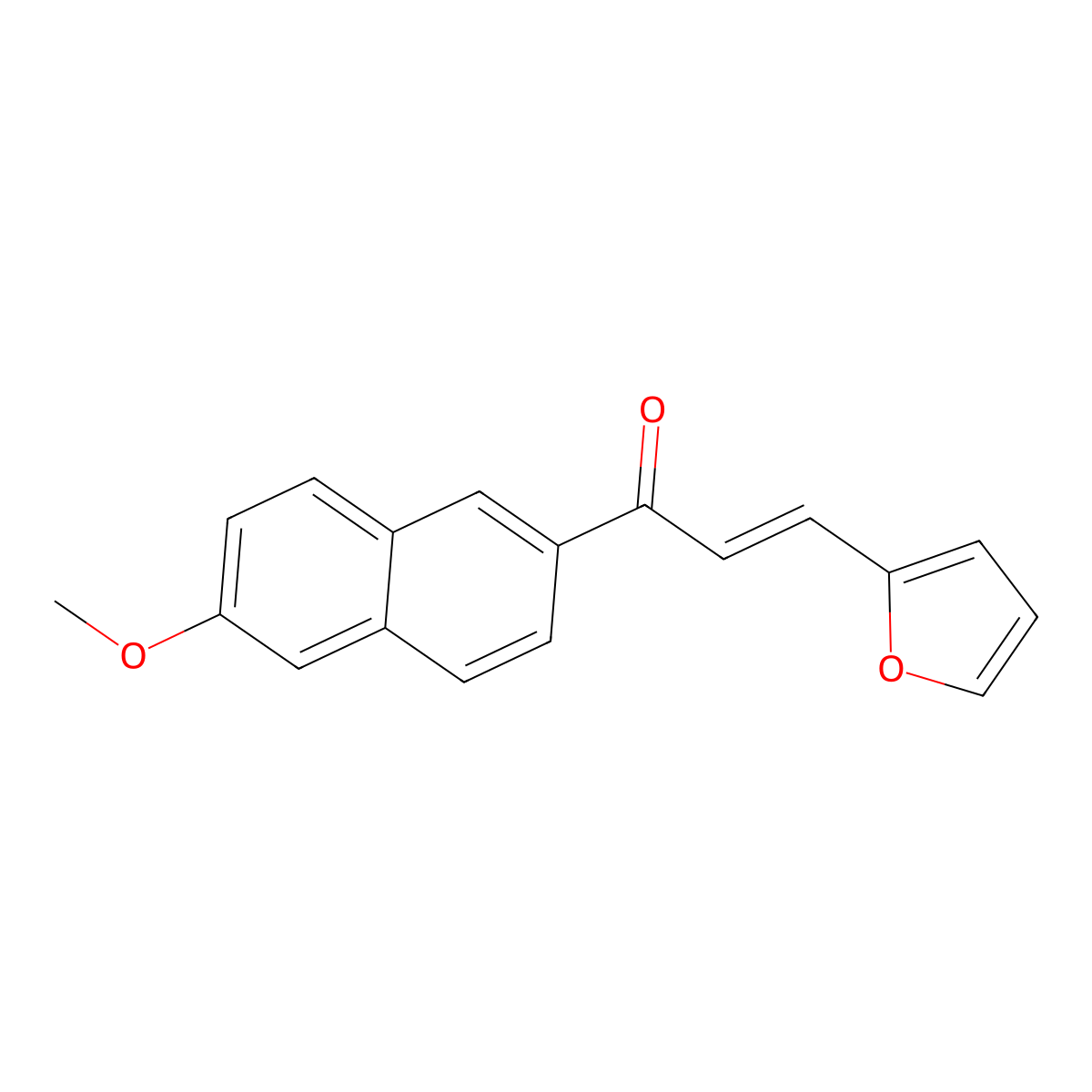 3-(Furan-2-yl)-1-(6-methoxynaphthalen-2-yl)prop-2-en-1-one molecular structure, CAS 101736-65-6