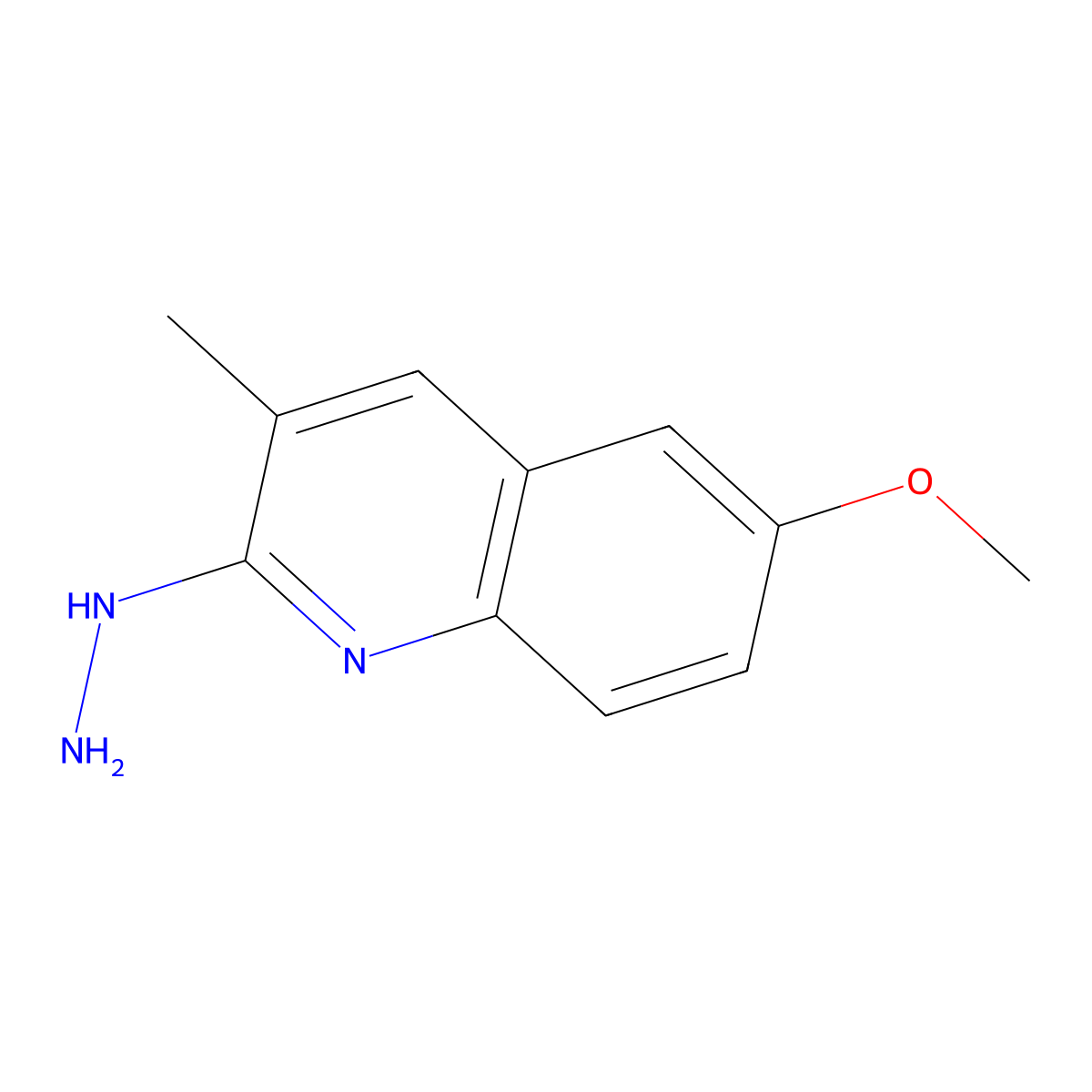 2-Hydrazinyl-6-methoxy-3-methylquinoline molecular structure, CAS 1017360-52-9