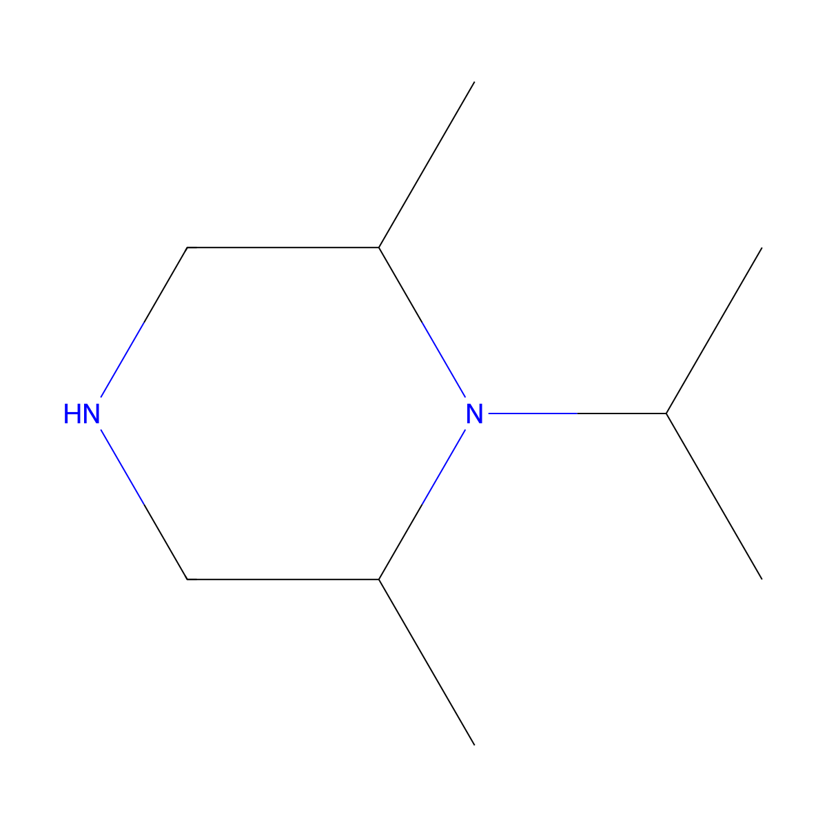 2,6-Dimethyl-1-(propan-2-yl)piperazine molecular structure, CAS 1017366-56-1