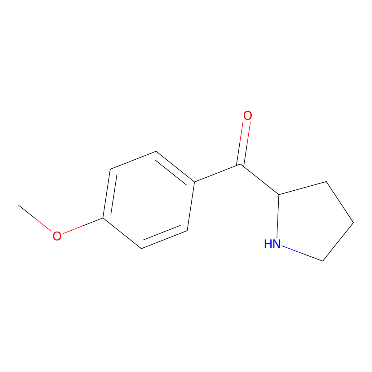 2-(4-Methoxybenzoyl)pyrrolidine molecular structure, CAS 1017366-65-2