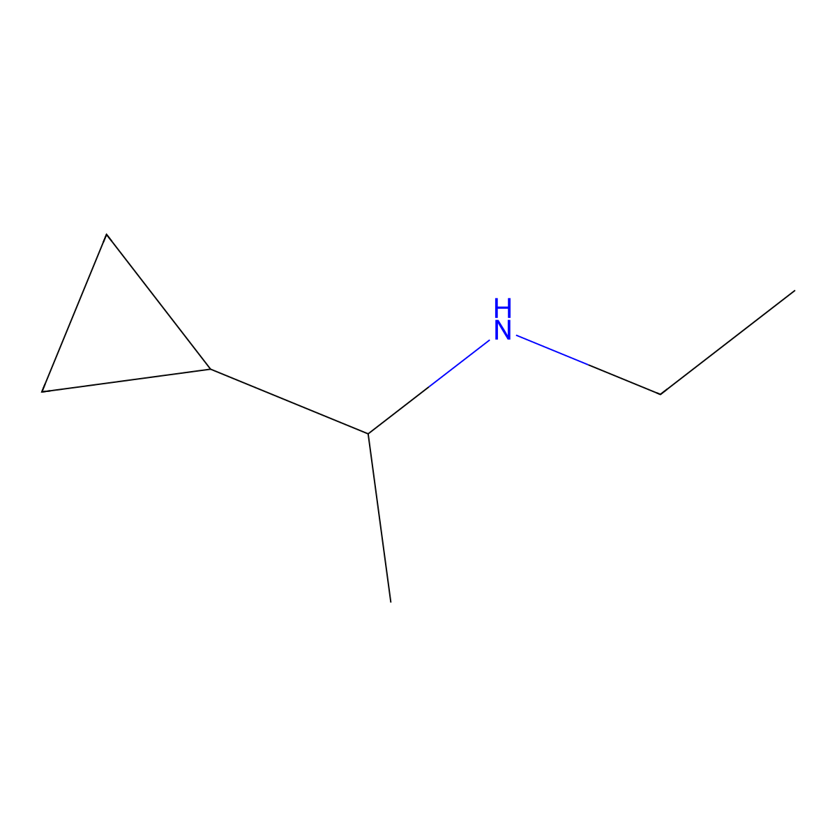 (1-Cyclopropylethyl)ethylamine molecular structure, CAS 1017368-28-3