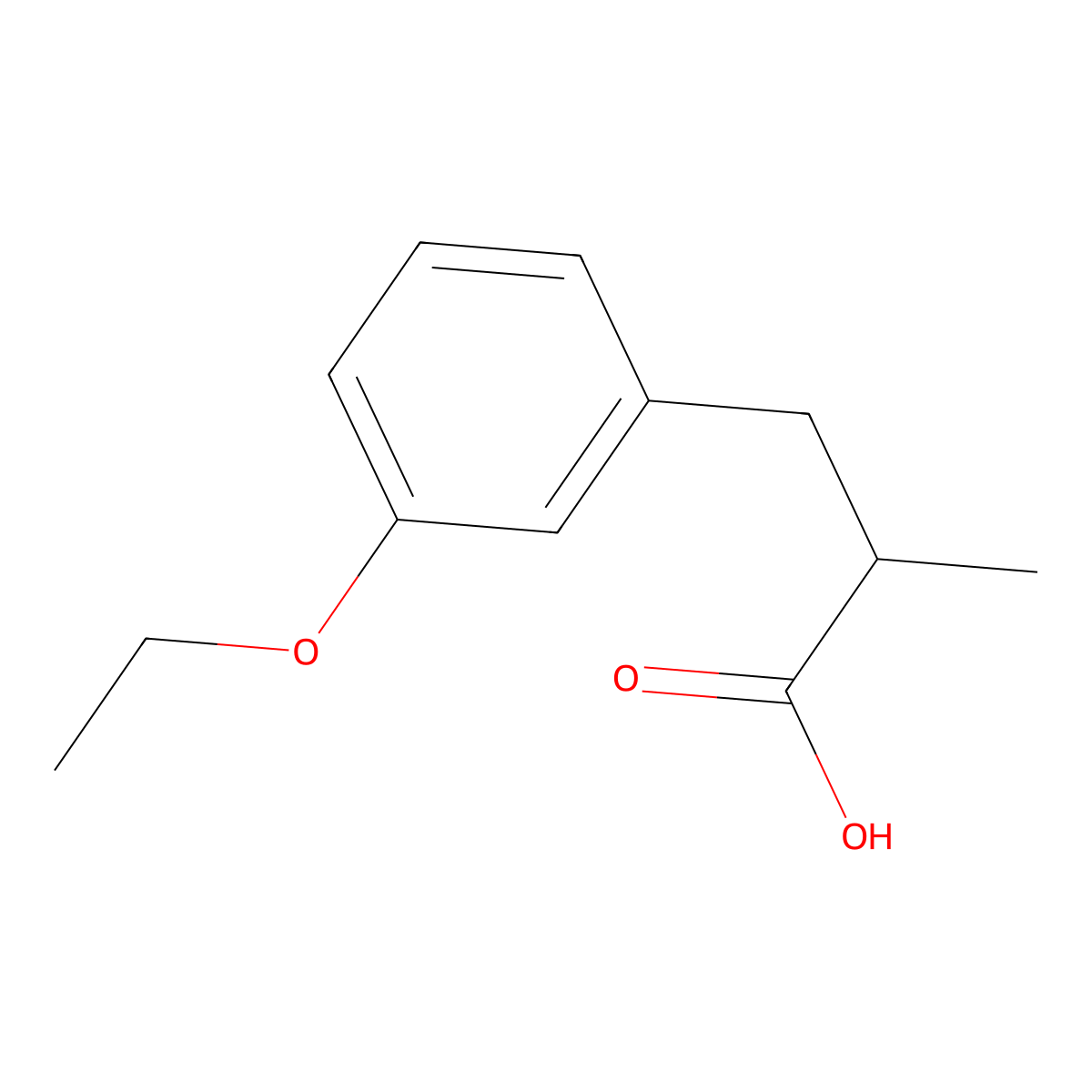 3-(3-Ethoxy-phenyl)-2-methyl-propionic acid molecular structure, CAS 1017369-54-8