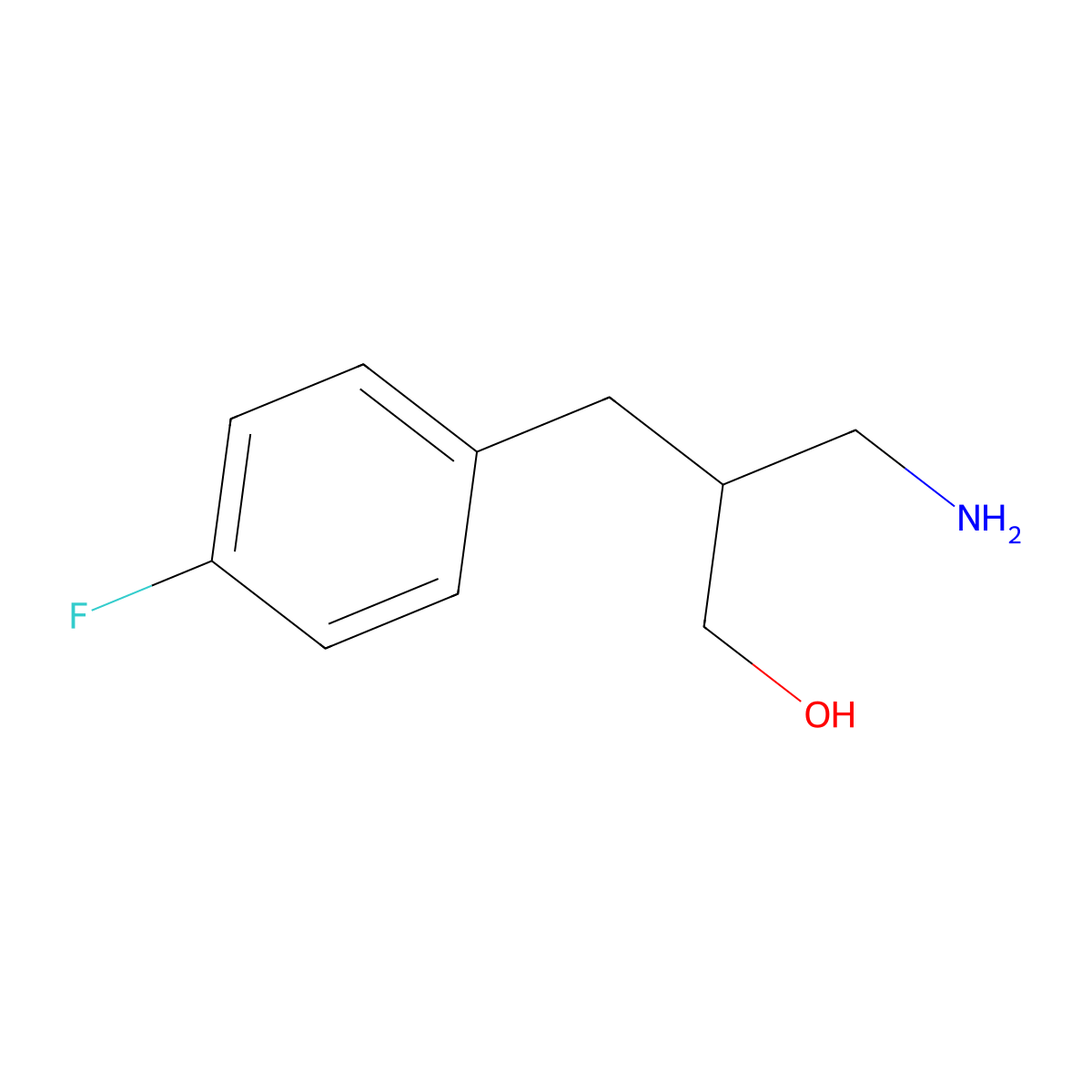 3-Amino-2-[(4-fluorophenyl)methyl]propan-1-ol molecular structure, CAS 1017371-19-5