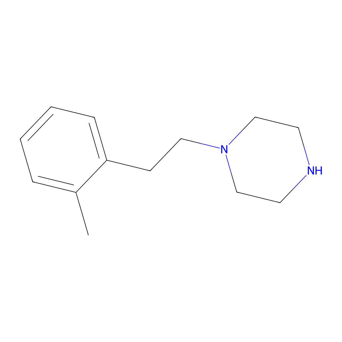 1-(2-Methylphenethyl)piperazine molecular structure, CAS 1017372-04-1