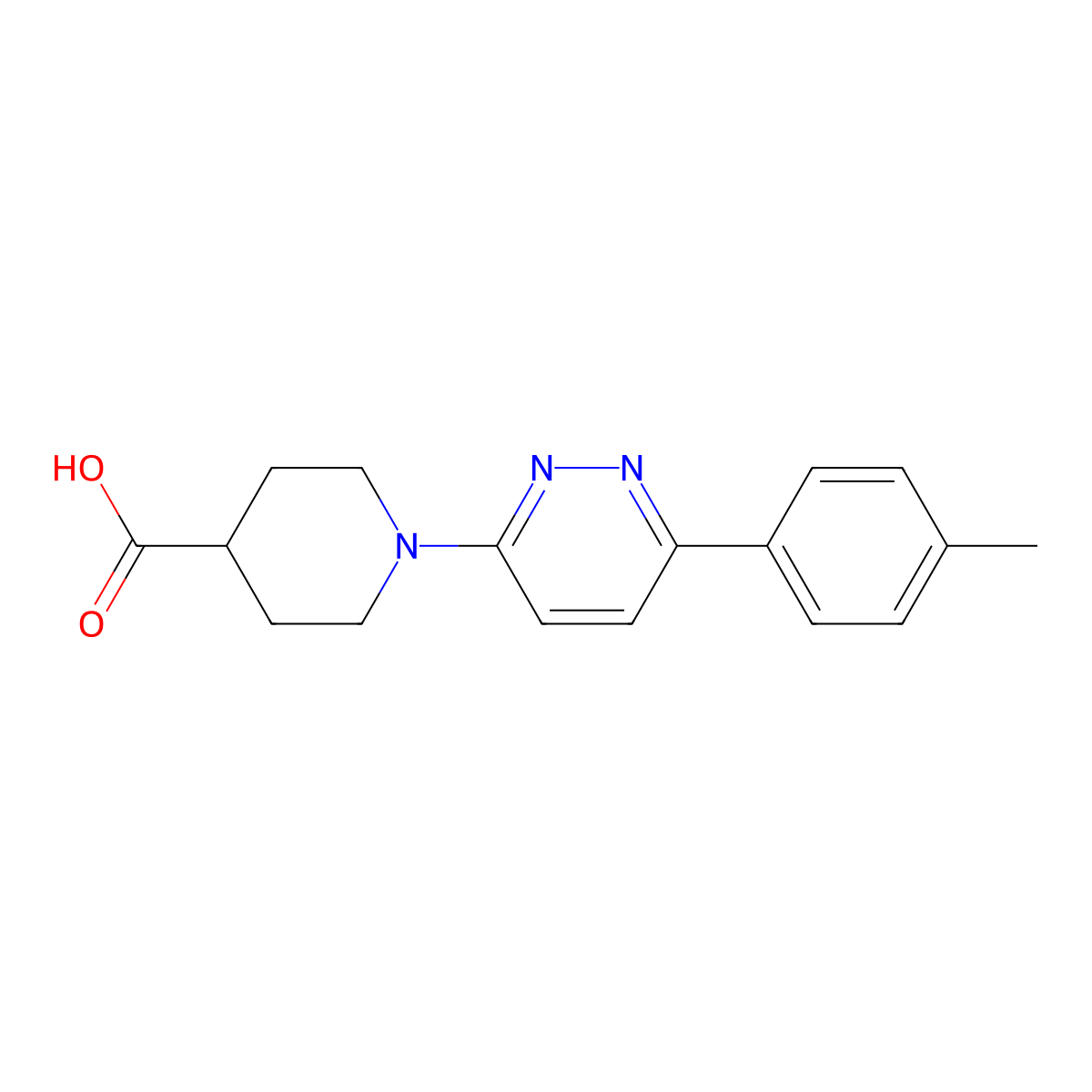 1-(6-(p-Tolyl)pyridazin-3-yl)piperidine-4-carboxylic acid molecular structure, CAS 1017378-18-5